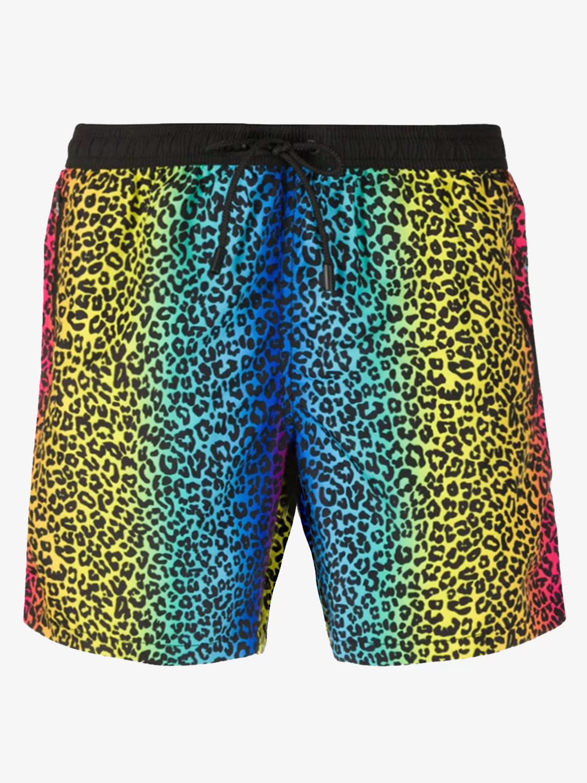 MC2 Saint Barth Animalier rainbow print light fabric zipped swim shorts Outlet