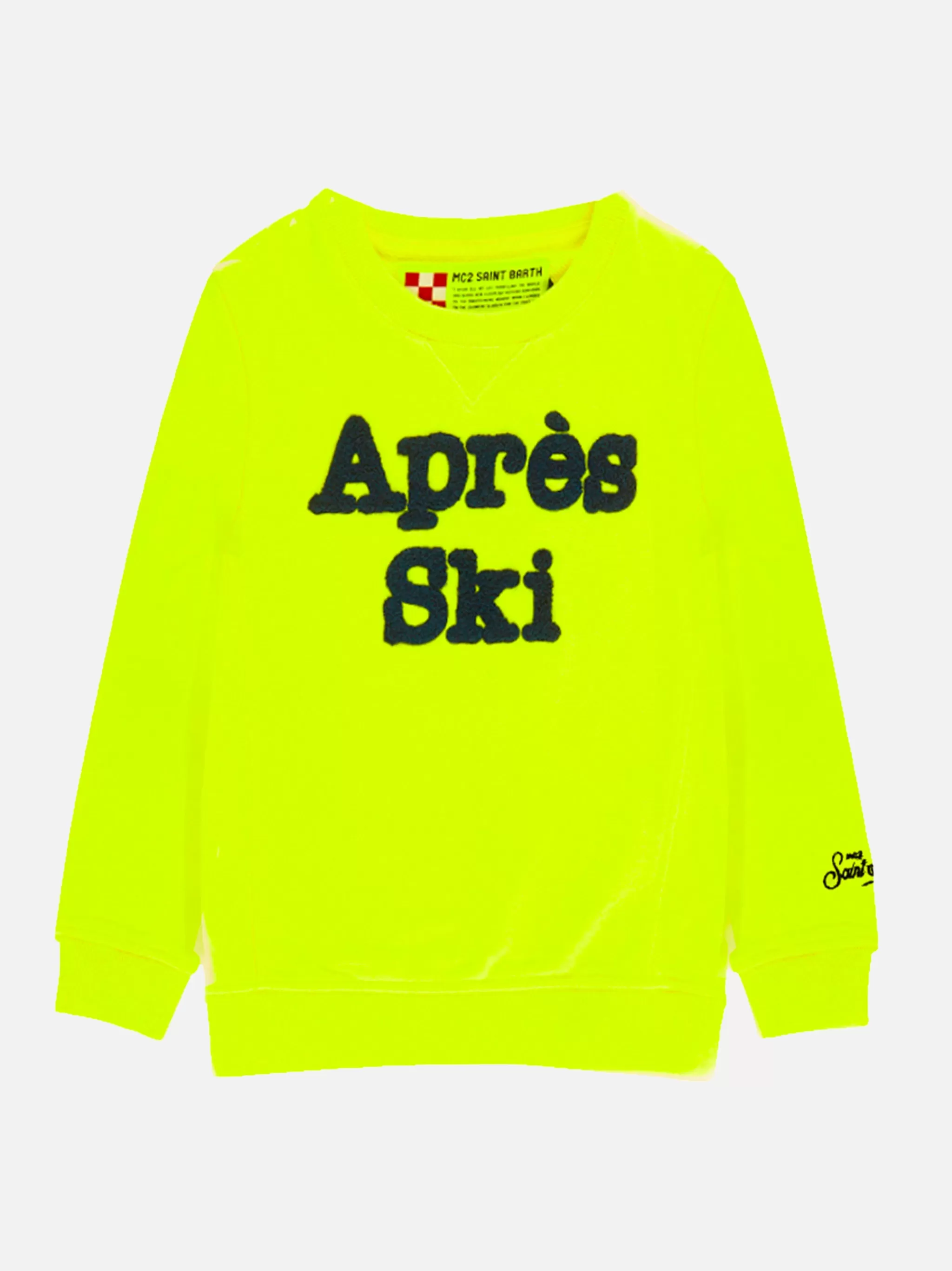 MC2 Saint Barth Apres Ski yellow fluo boy's sweatshirt New