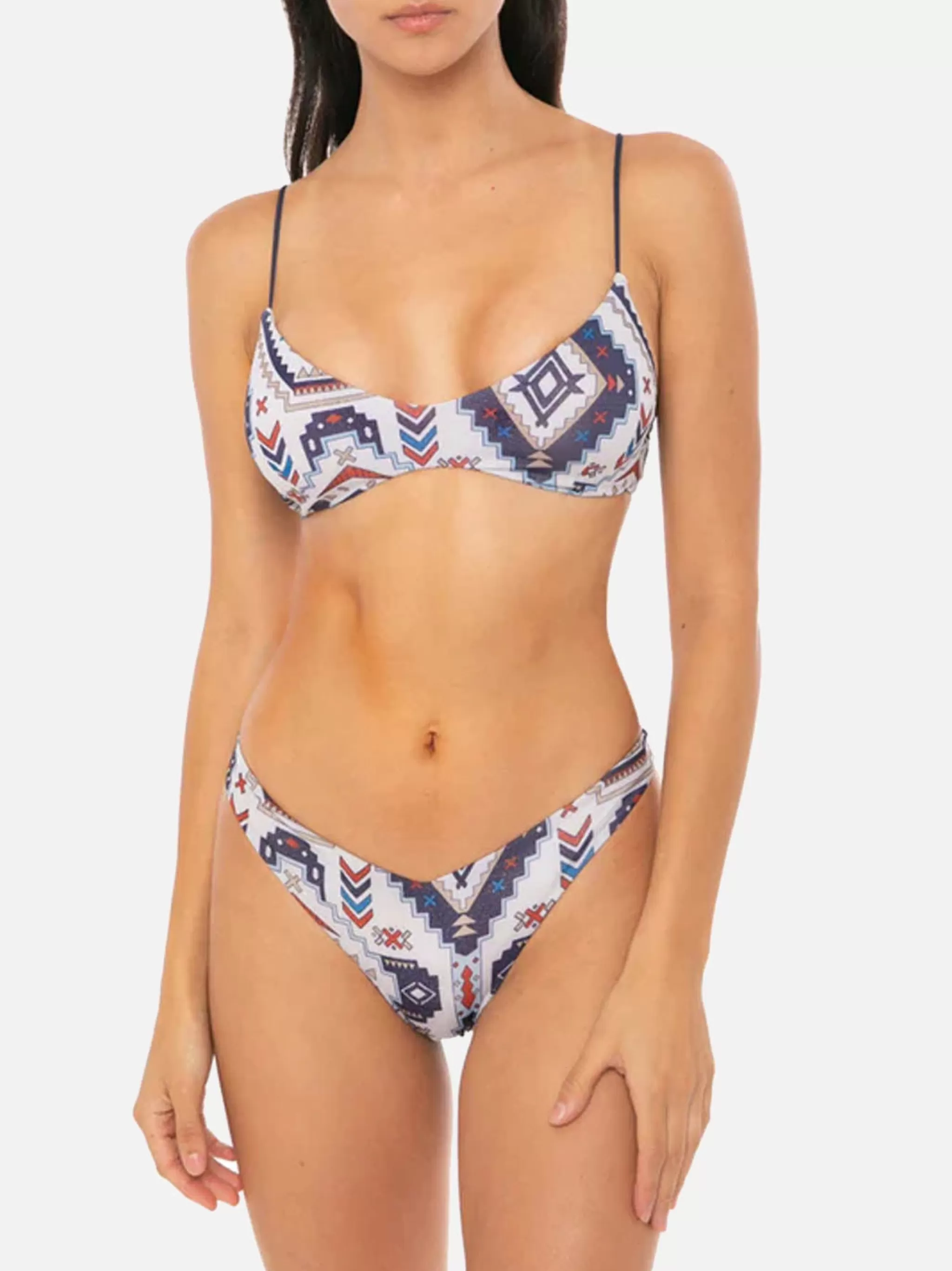 MC2 Saint Barth Aztec style glitter bralette bikini Store