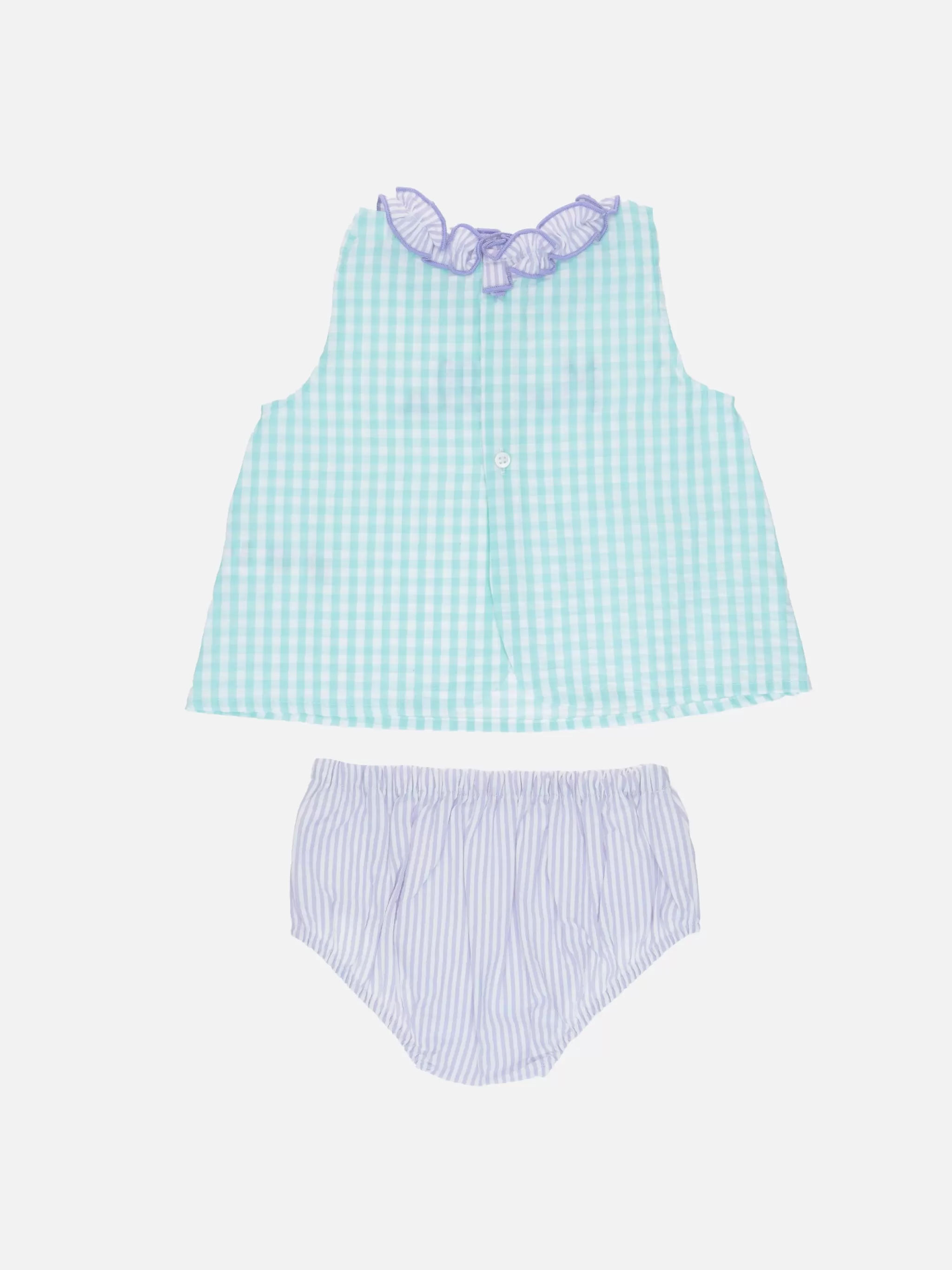 MC2 Saint Barth Baby gingham cotton dress Abbie with top and bloomers Online