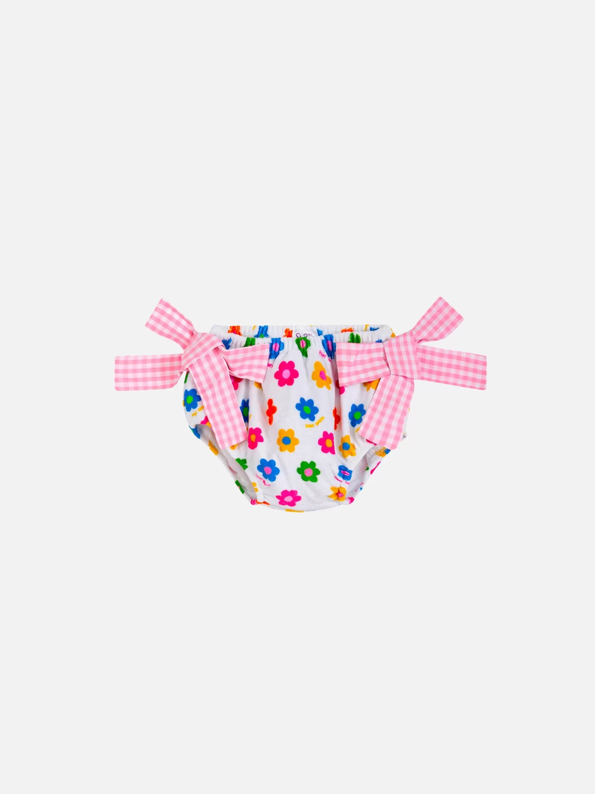 MC2 Saint Barth Baby girl terry swim briefs with daisy print Outlet