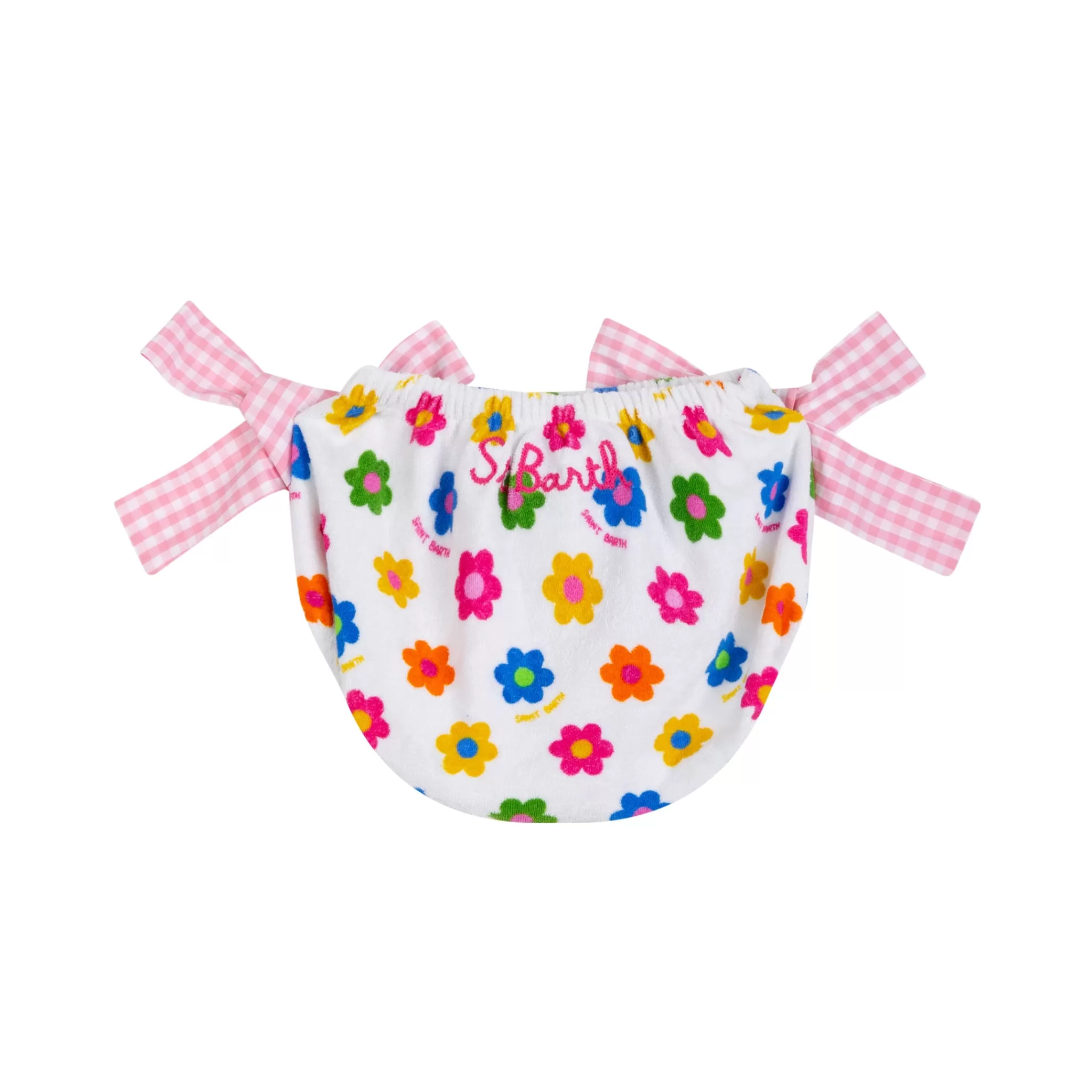 MC2 Saint Barth Baby girl terry swim briefs with daisy print Outlet