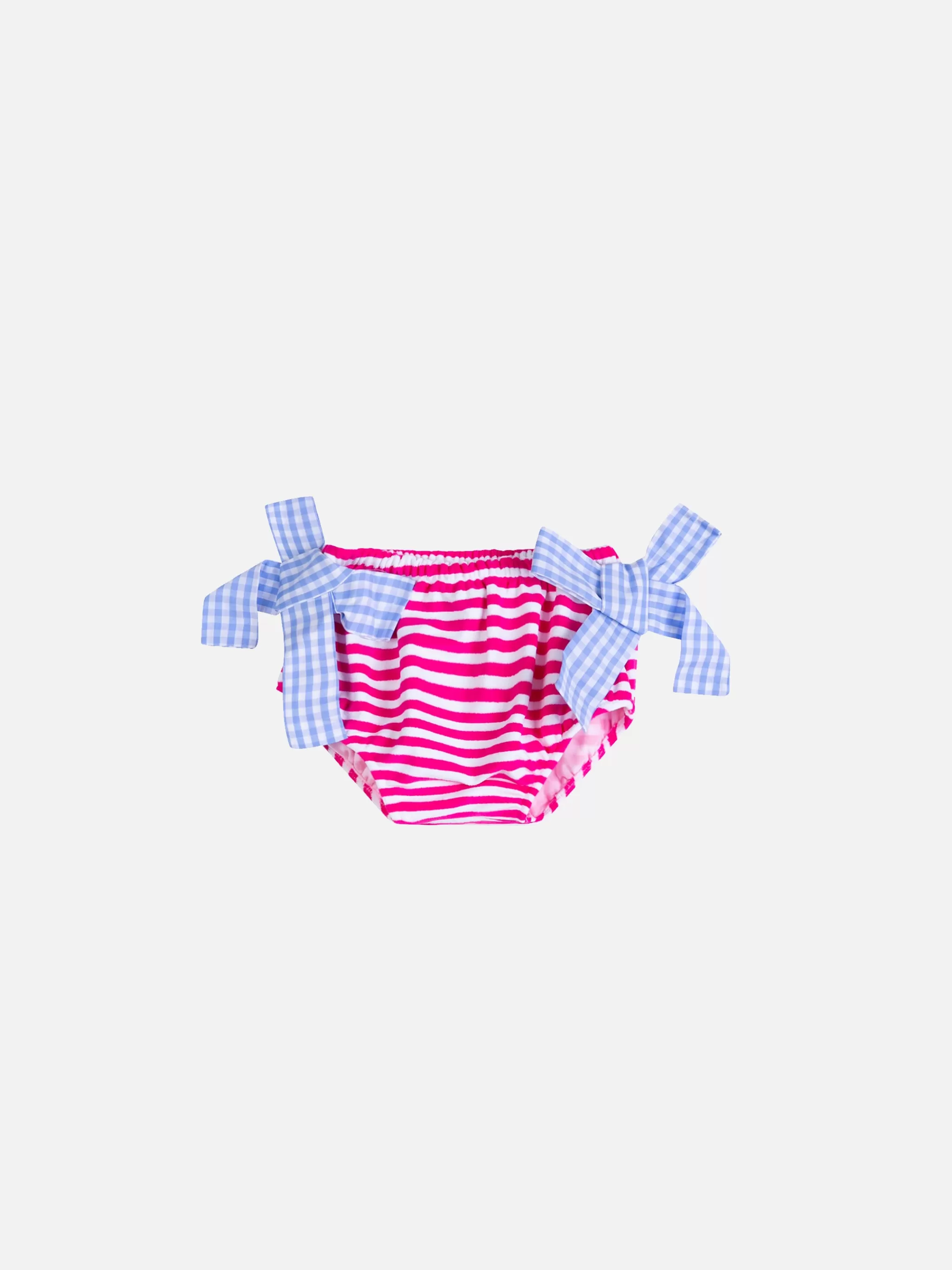 MC2 Saint Barth Baby girl terry swim briefs with stripes Outlet