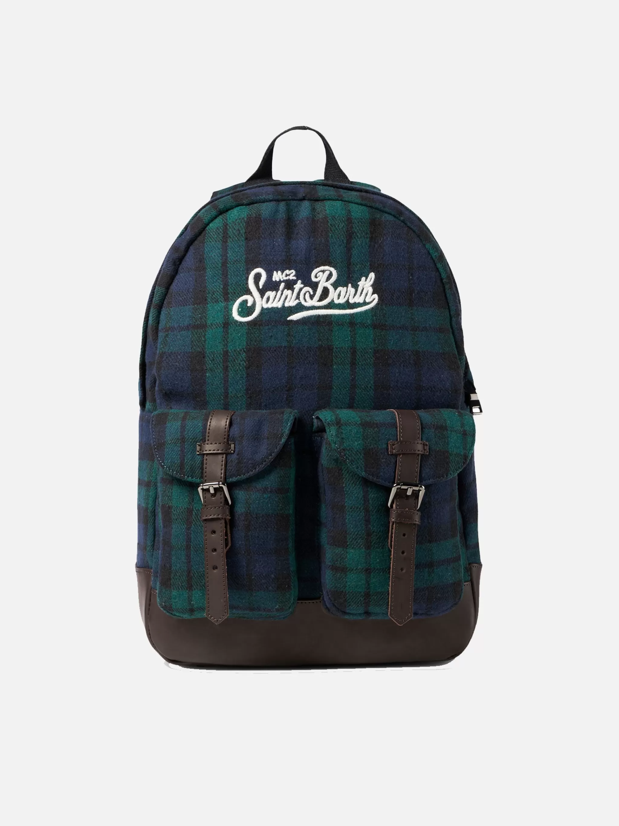 MC2 Saint Barth Backpack with tartan print Store