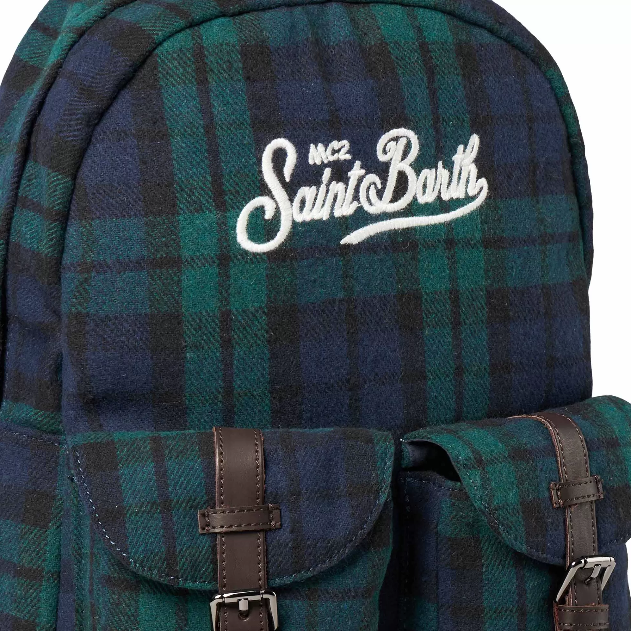 MC2 Saint Barth Backpack with tartan print Store