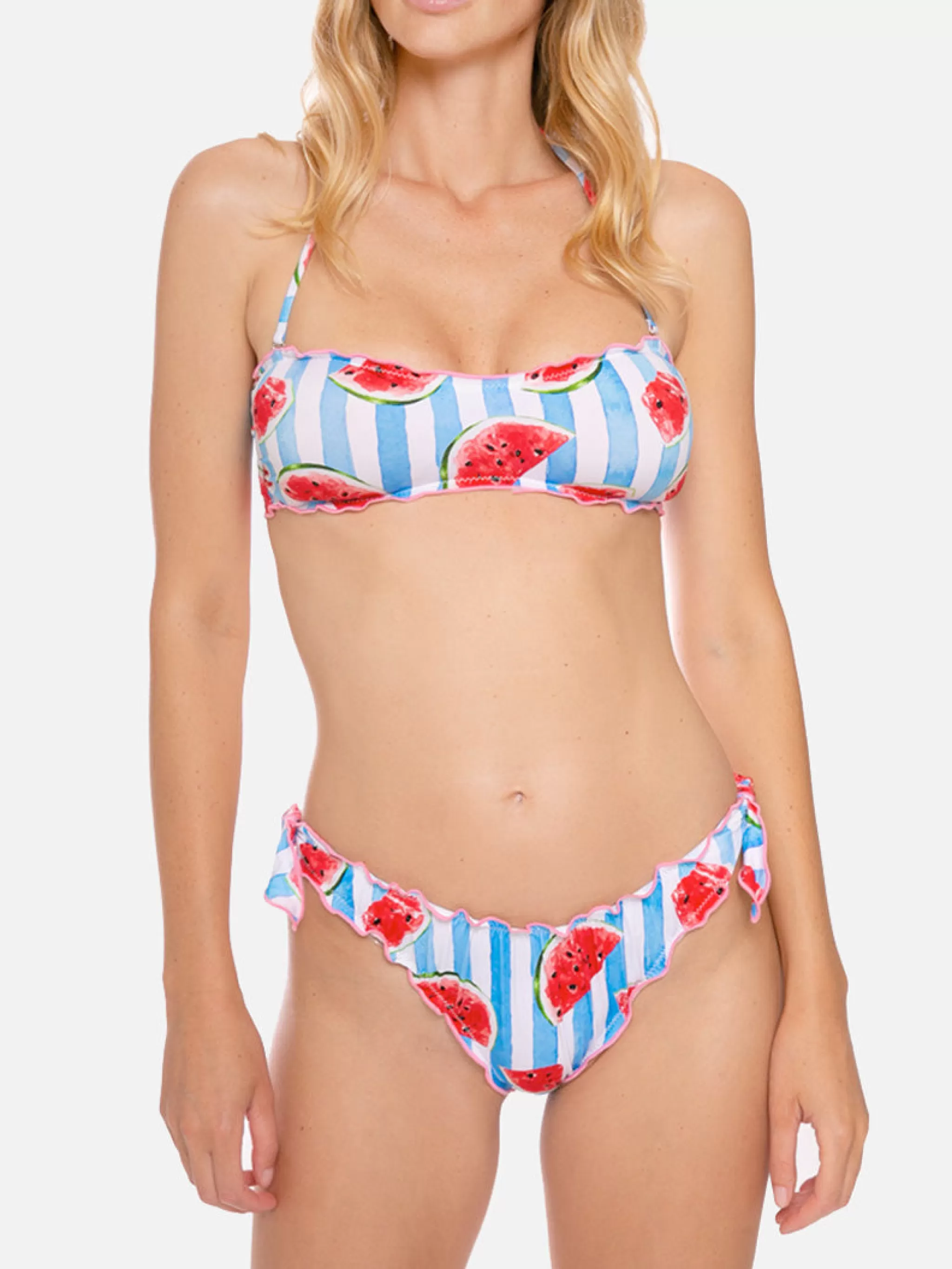 MC2 Saint Barth Bandeau bikini watermelon print Fashion