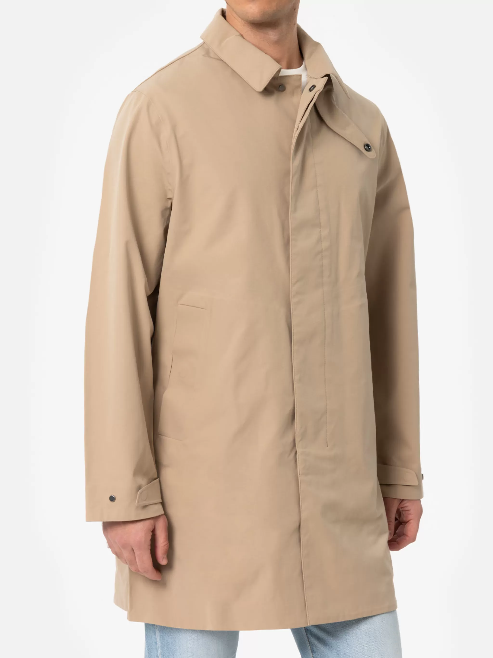 MC2 Saint Barth Beige stretch fabric trench Elbert with welt Clearance