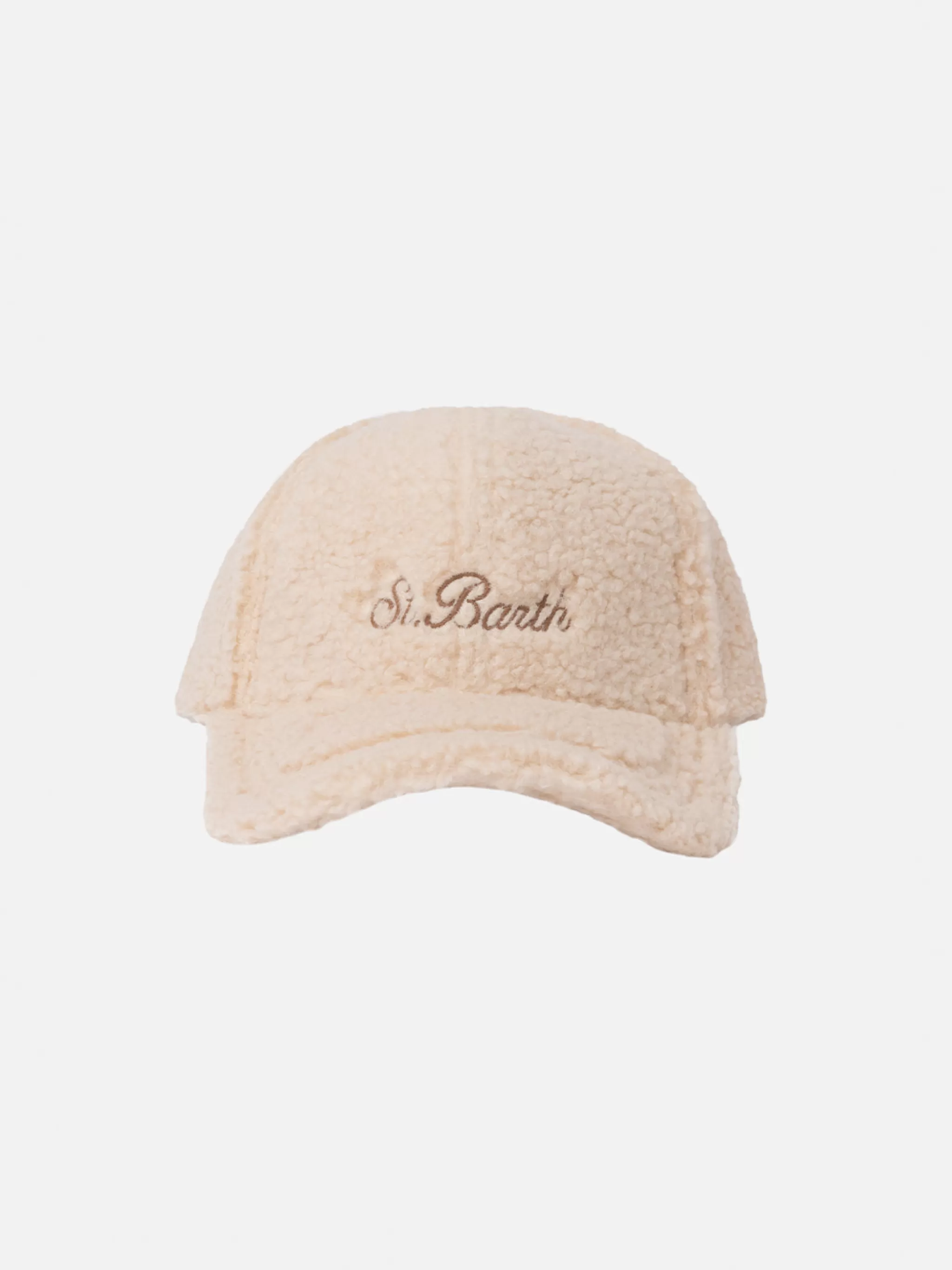 MC2 Saint Barth Beige teddy ball cap Baseball with embroidered logo Best Sale