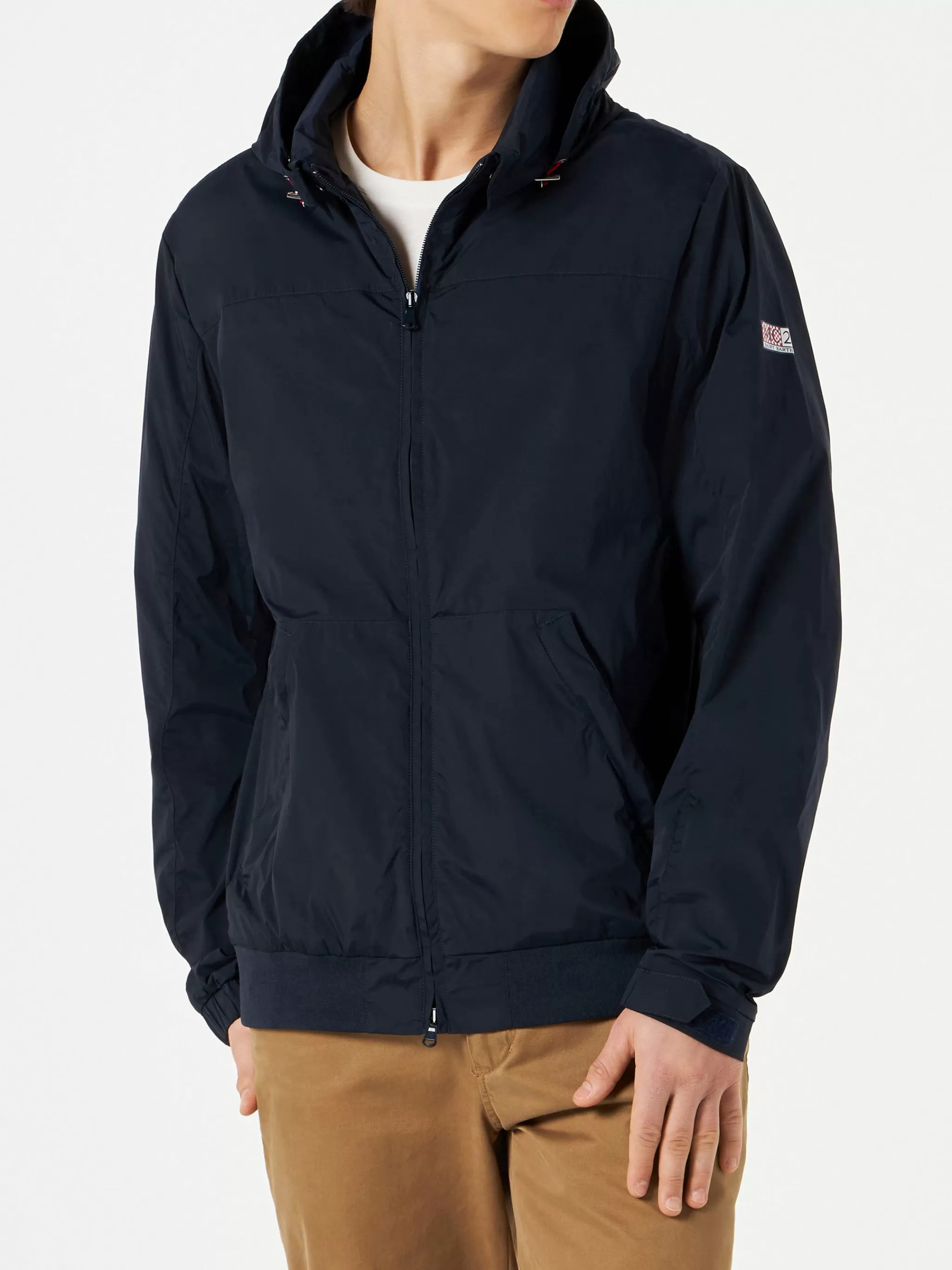 MC2 Saint Barth Blu navy zipped midweight windbreaker Outlet