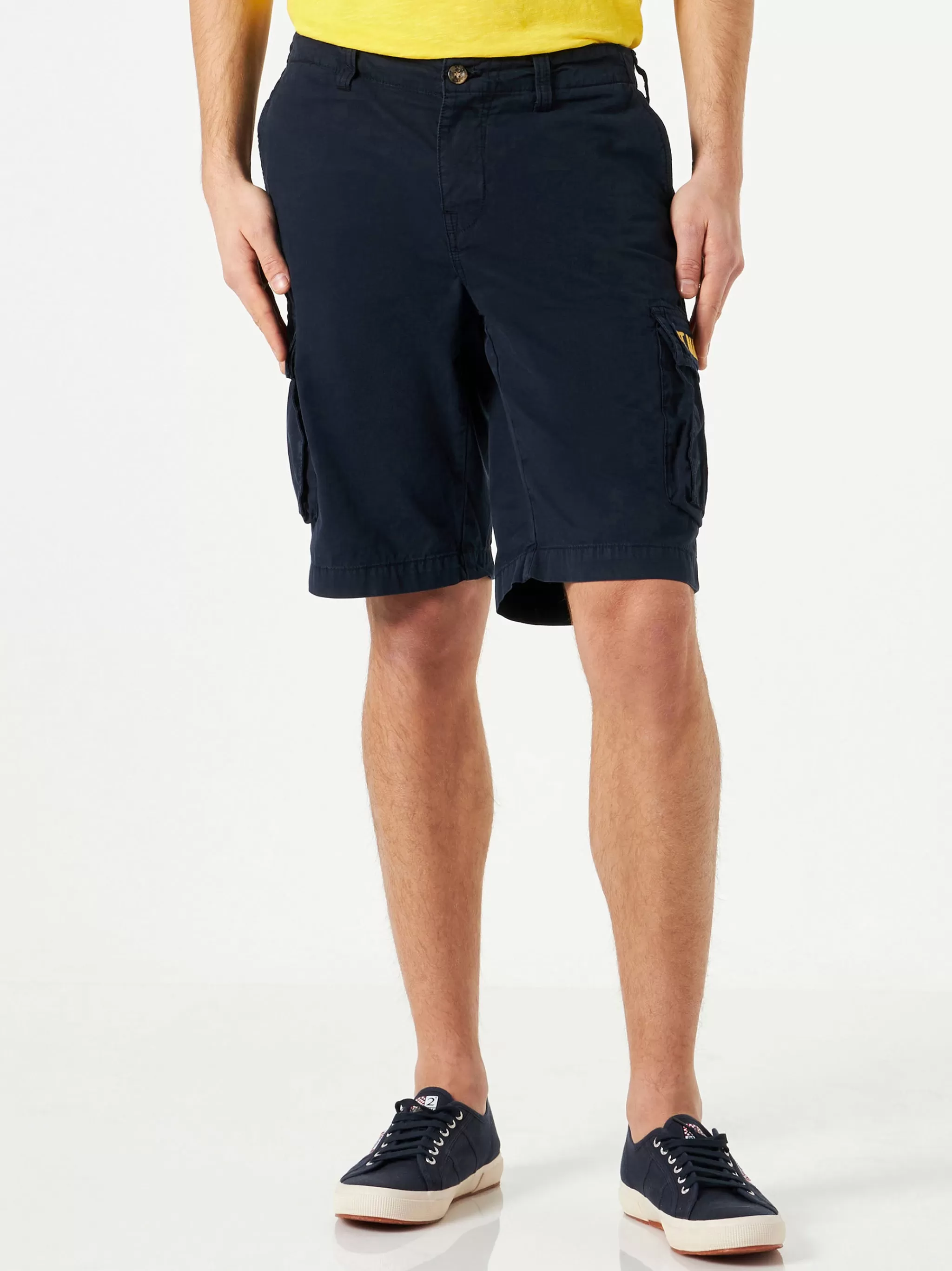 MC2 Saint Barth Blue cotton cargo shorts Discount