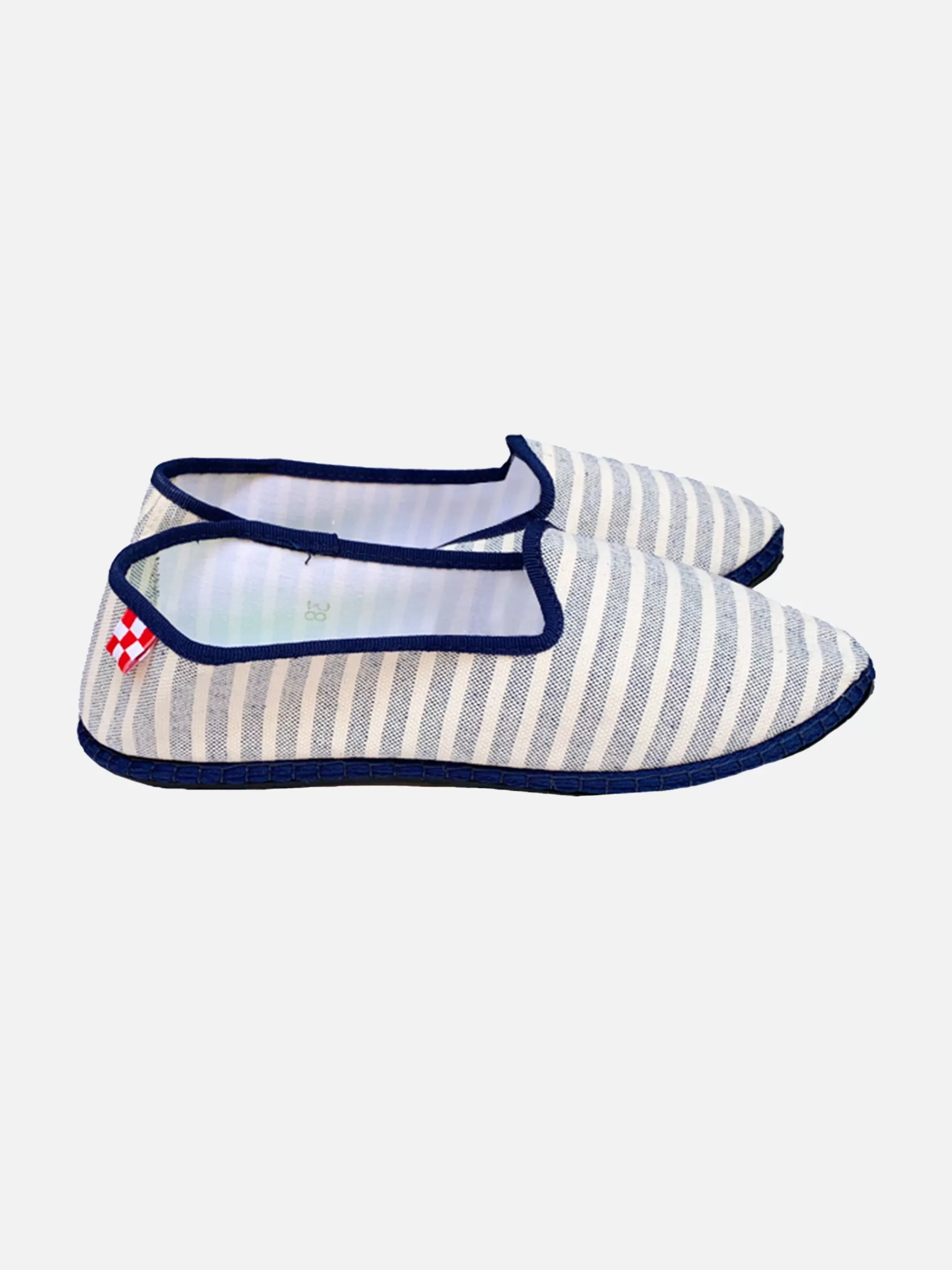 MC2 Saint Barth Blue striped canvas slippers friulane Discount