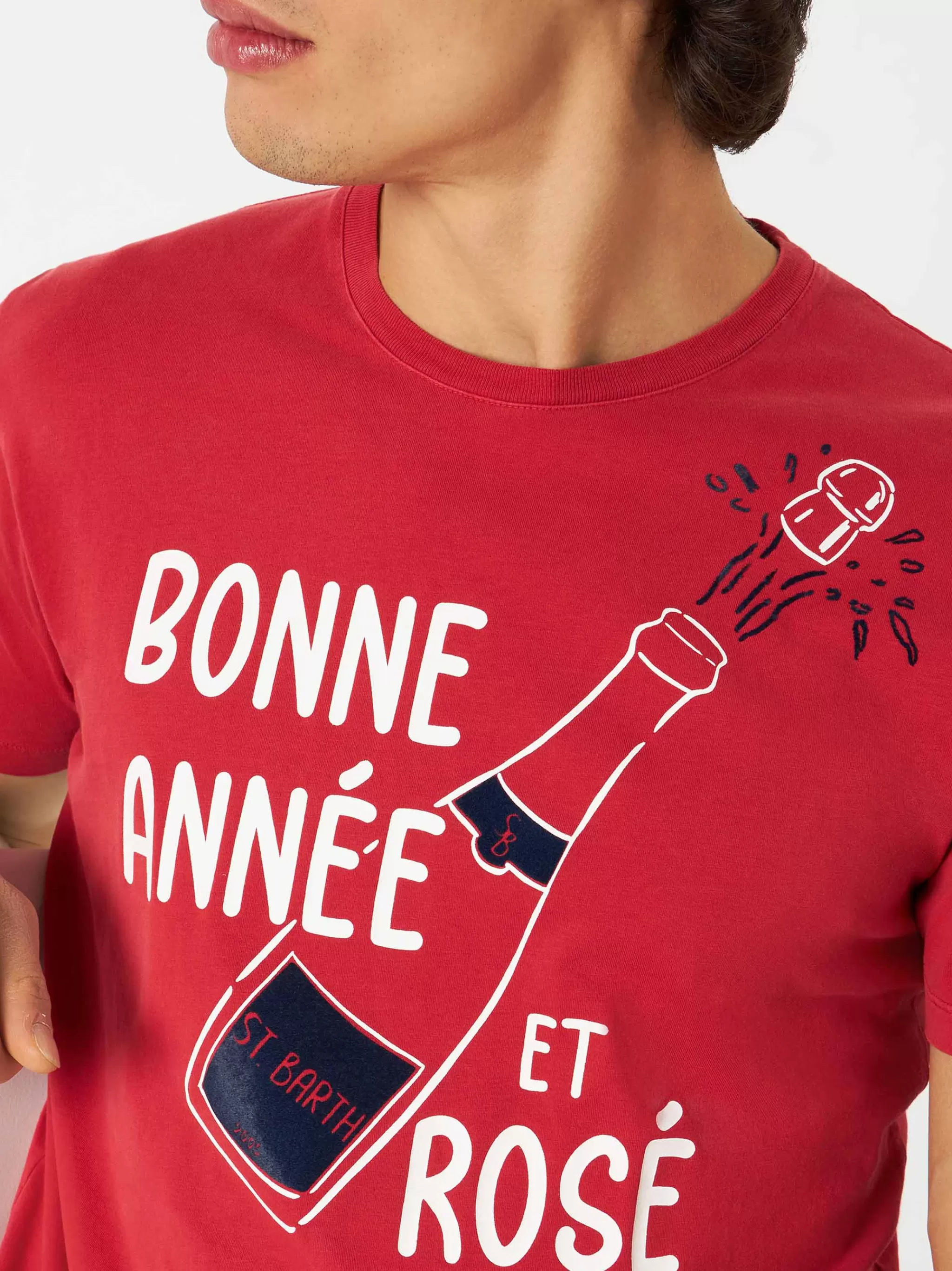 MC2 Saint Barth Bonne Année et Rosé red t-shirt Sale