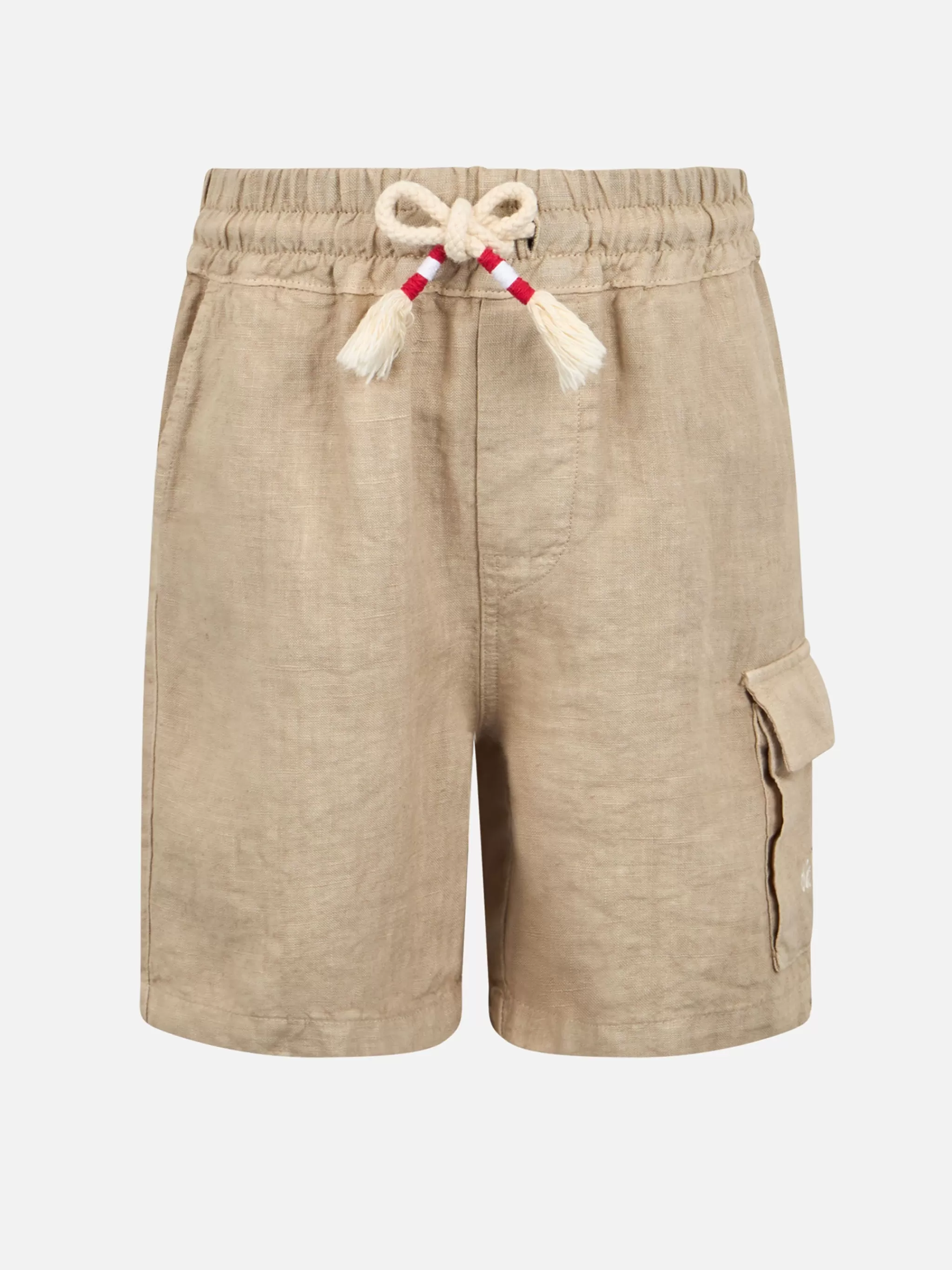 MC2 Saint Barth Boy beige linen bemuda Marseille Jr Hot