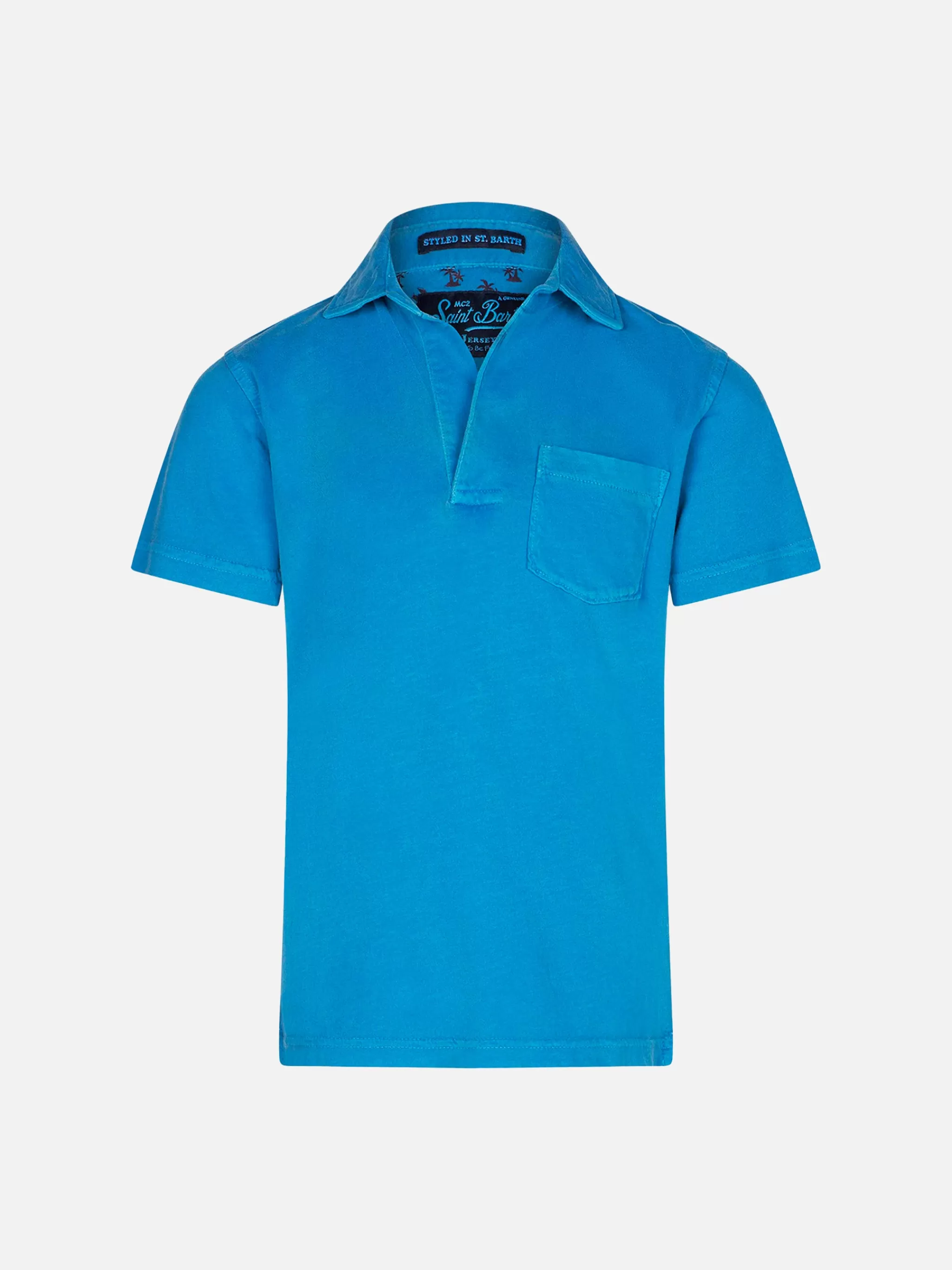 MC2 Saint Barth Boy bluette jersey polo Store