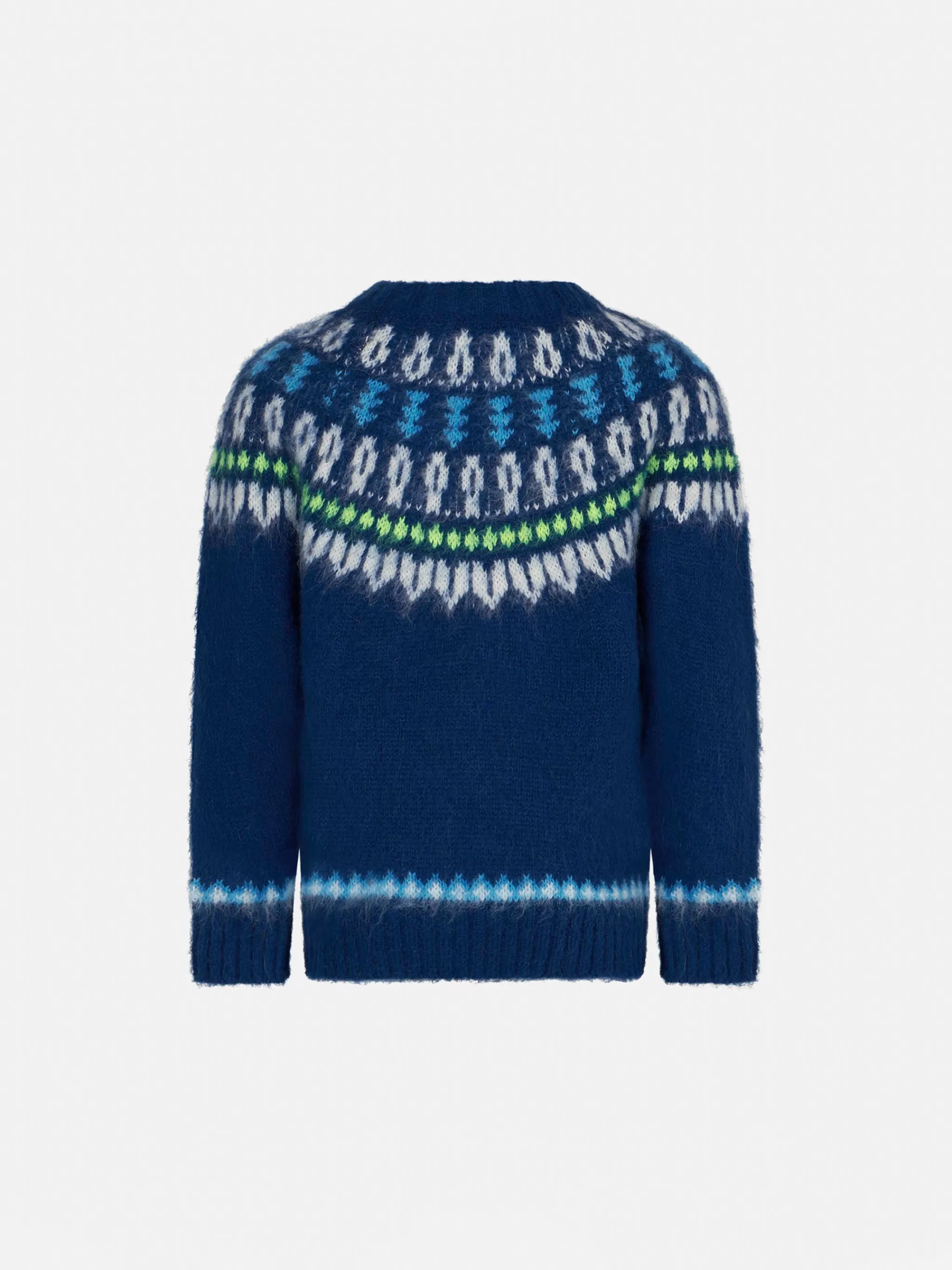 MC2 Saint Barth Boy brushed sweater with icelandic jacquard Cheap