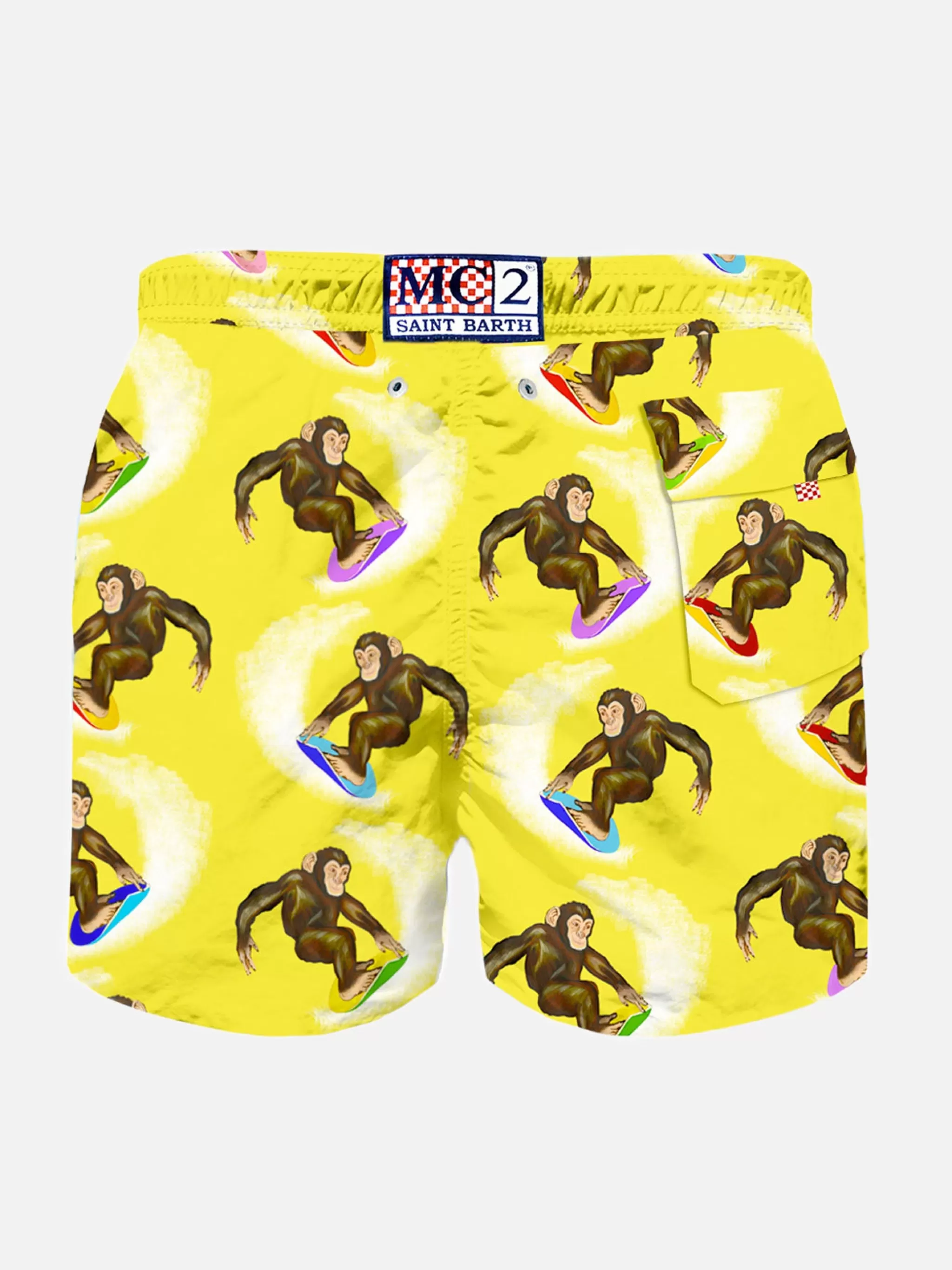 MC2 Saint Barth Boy classic swim shorts with monkey print Outlet