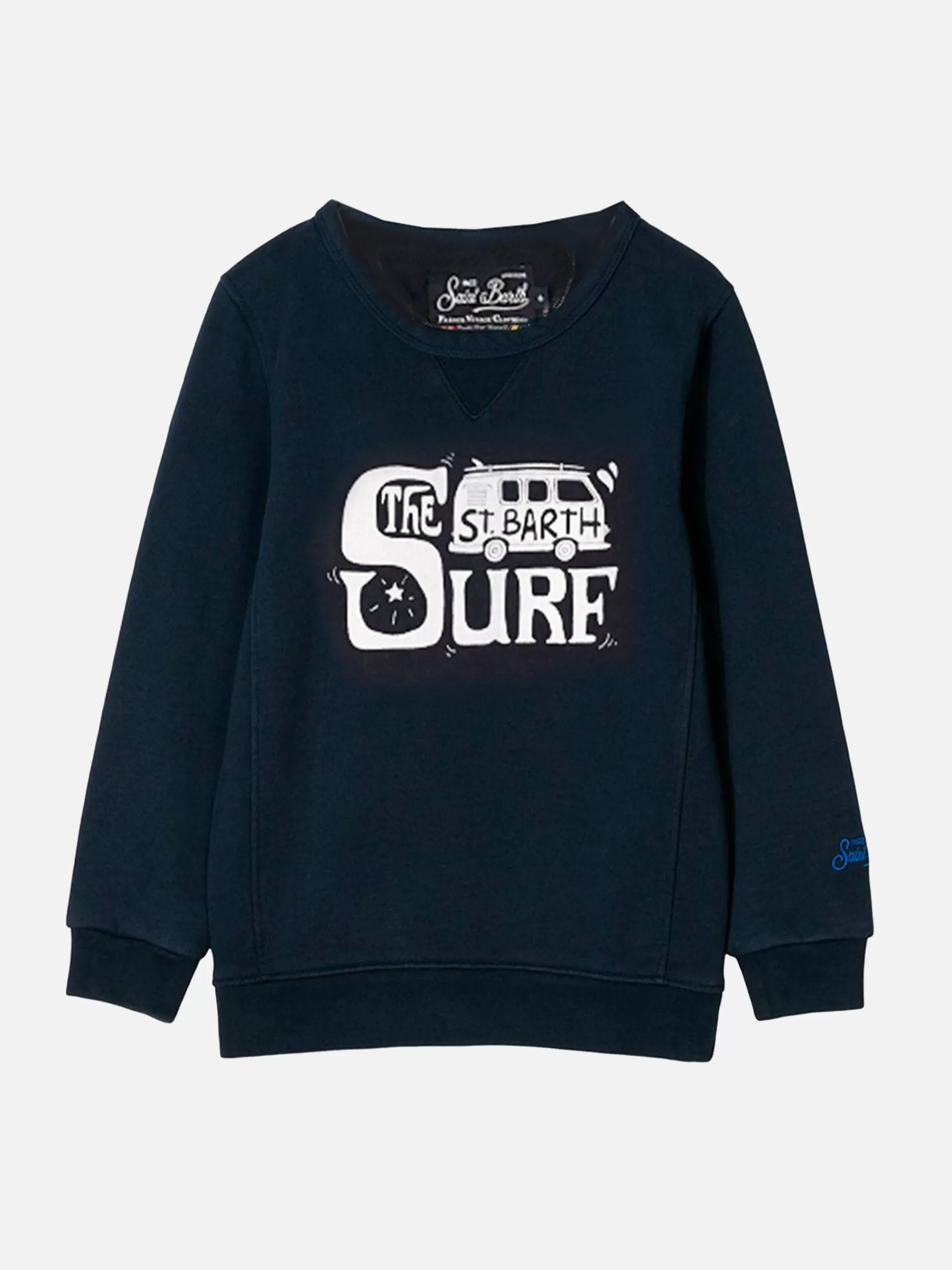 MC2 Saint Barth Boy cotton sweatshirt Bobby with St. Barth surf print Best Sale