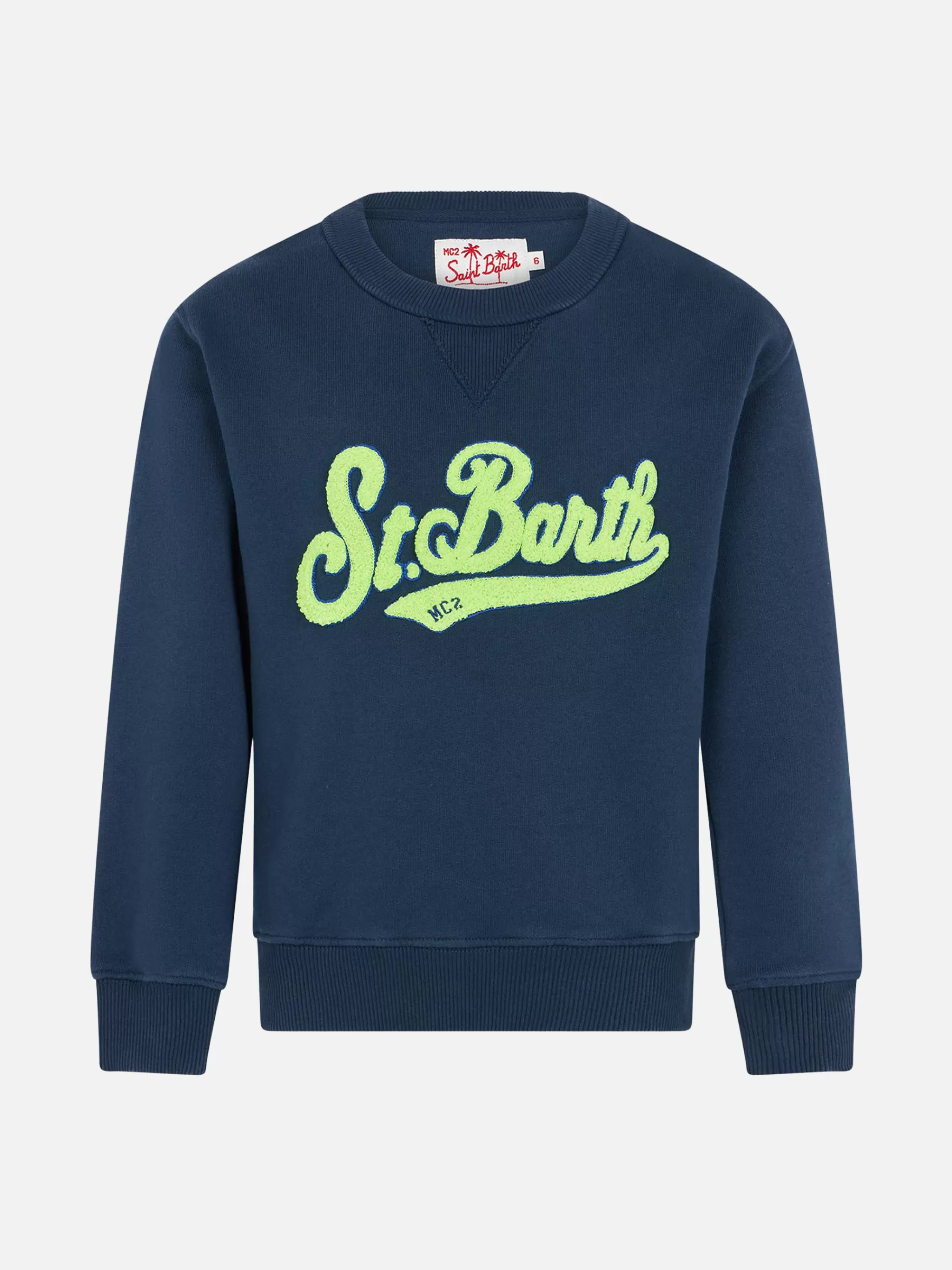 MC2 Saint Barth Boy cotton sweatshirt with St. Barth terry patch Best Sale