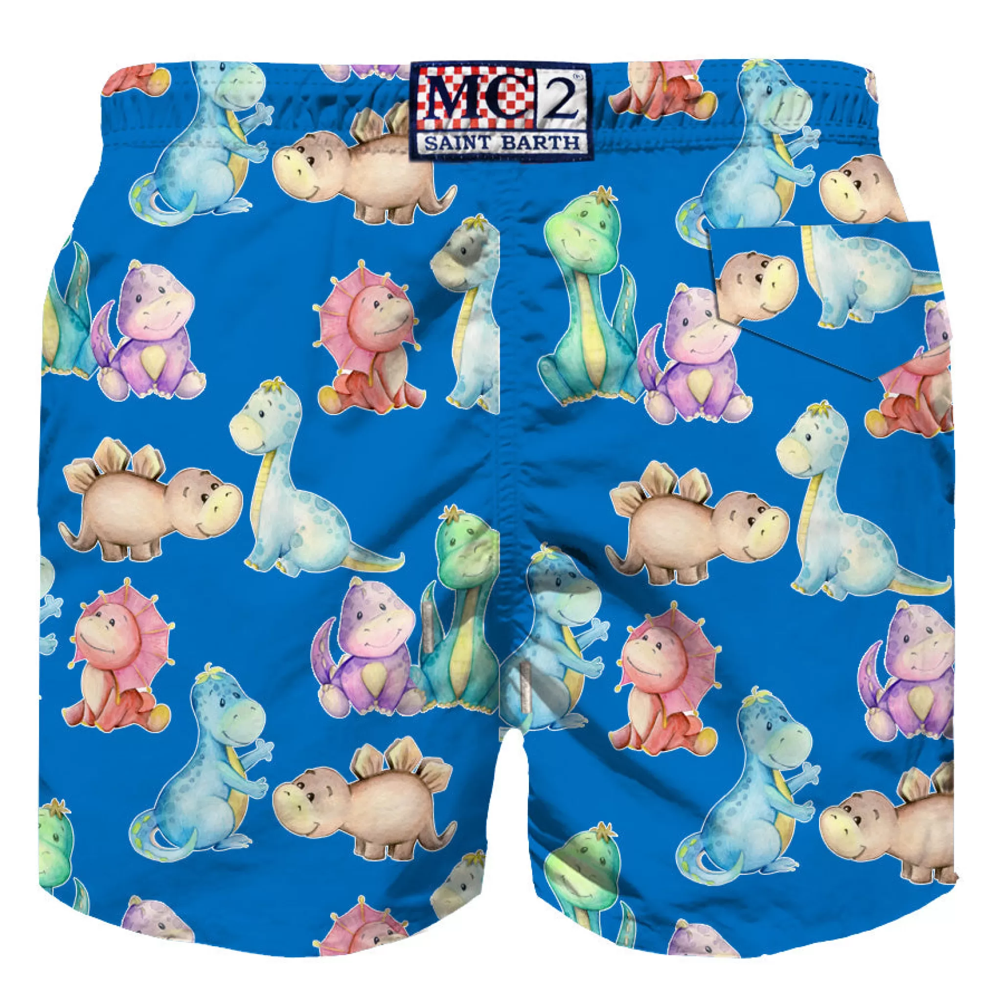 MC2 Saint Barth Boy cotton swim shorts with dinosaurs print Cheap