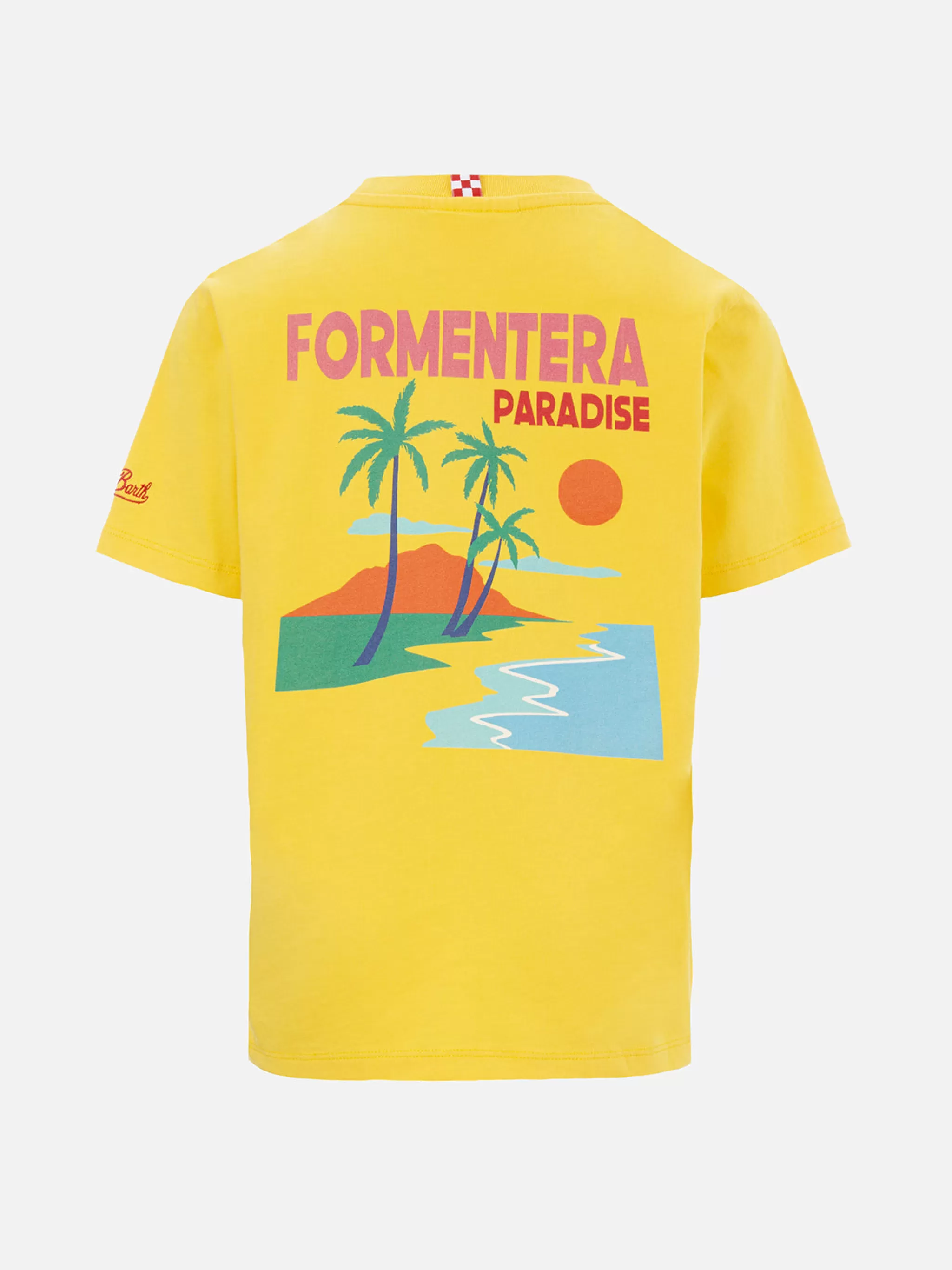 MC2 Saint Barth Boy cotton t-shirt with Formentera postcard print Clearance