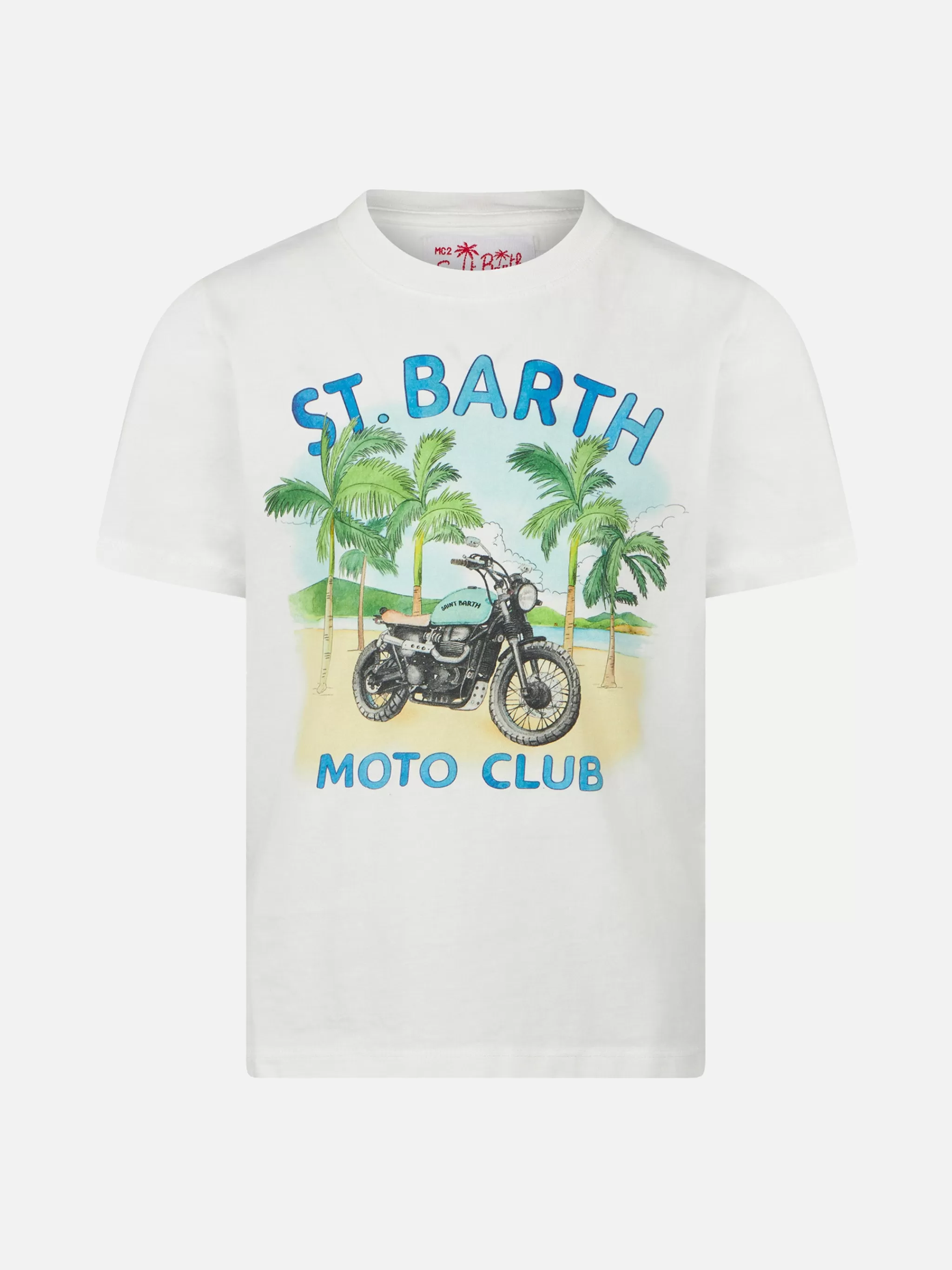 MC2 Saint Barth Boy cotton t-shirt with motorcycle print Best