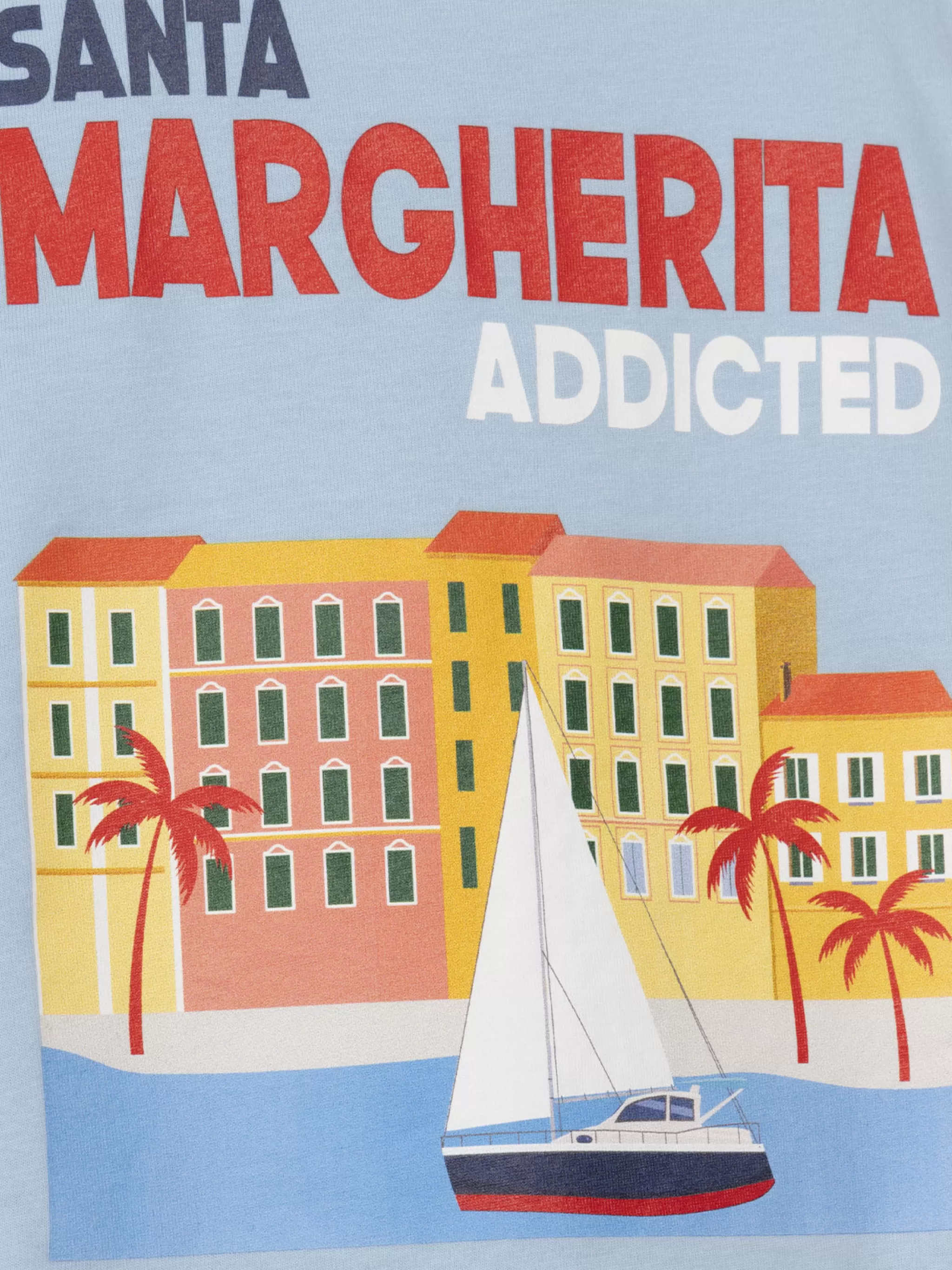 MC2 Saint Barth Boy cotton t-shirt with Santa Margherita addicted postcard print Cheap