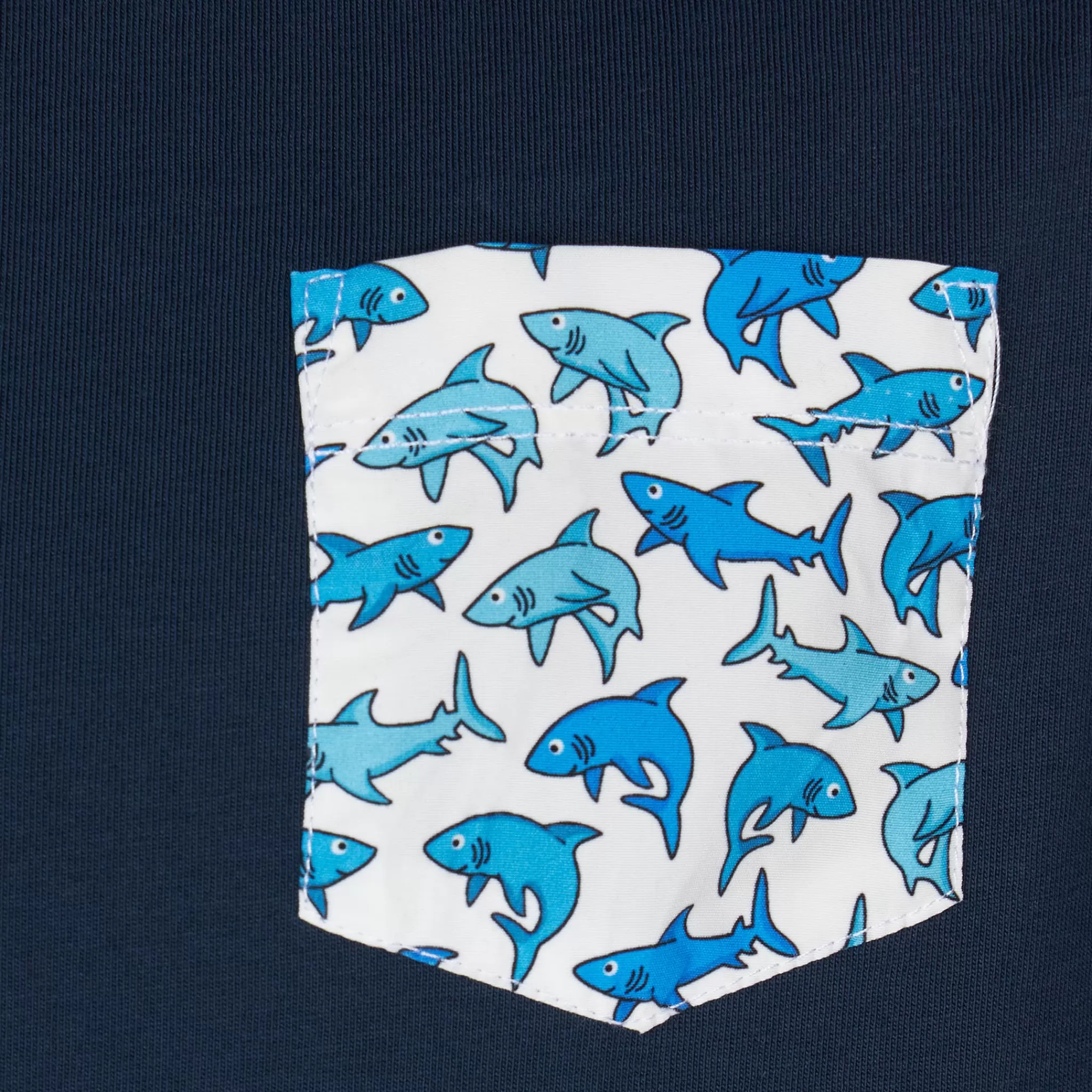 MC2 Saint Barth Boy cotton t-shirt with shark printed pocket Flash Sale