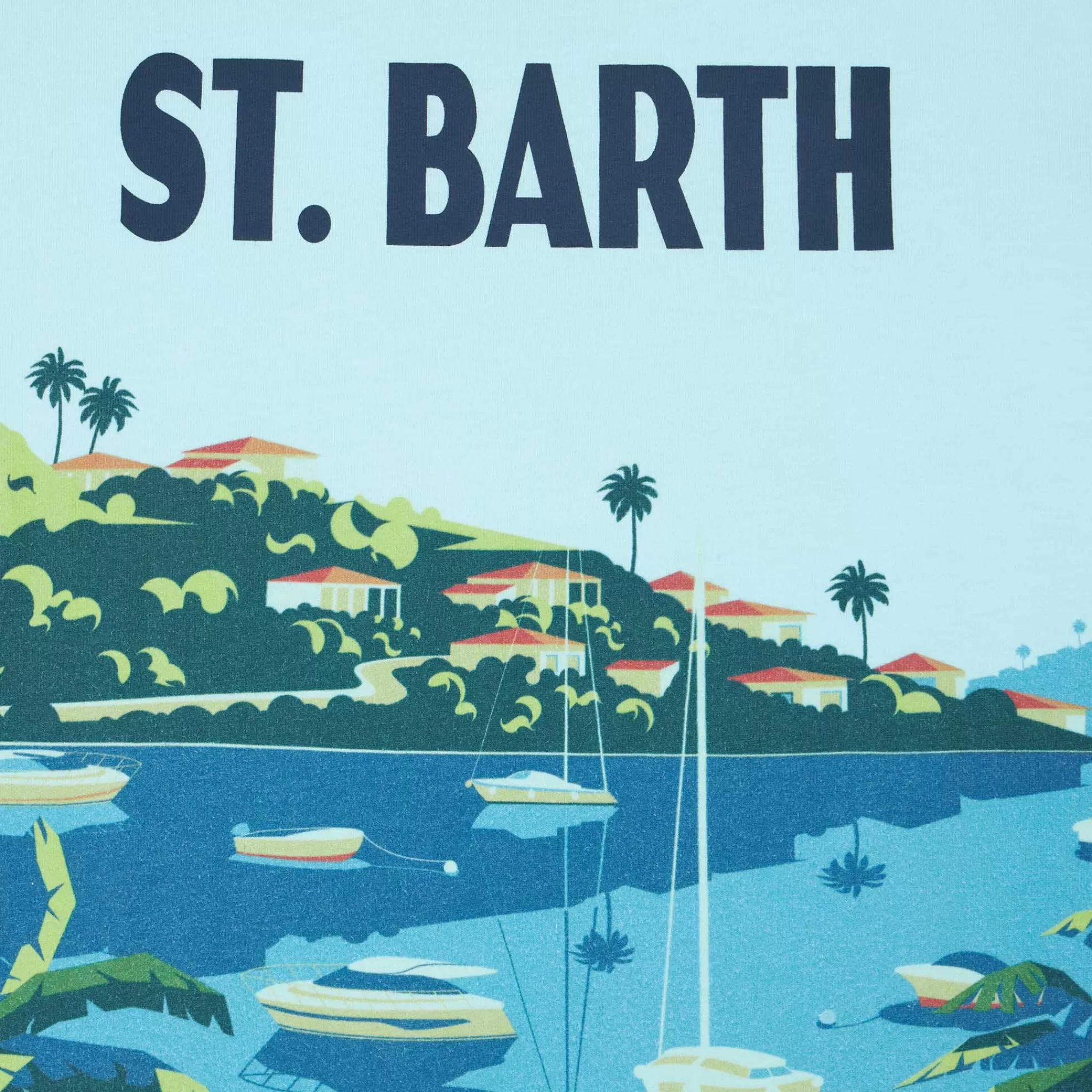 MC2 Saint Barth Boy cotton t-shirt with St. Barth postcard print Shop