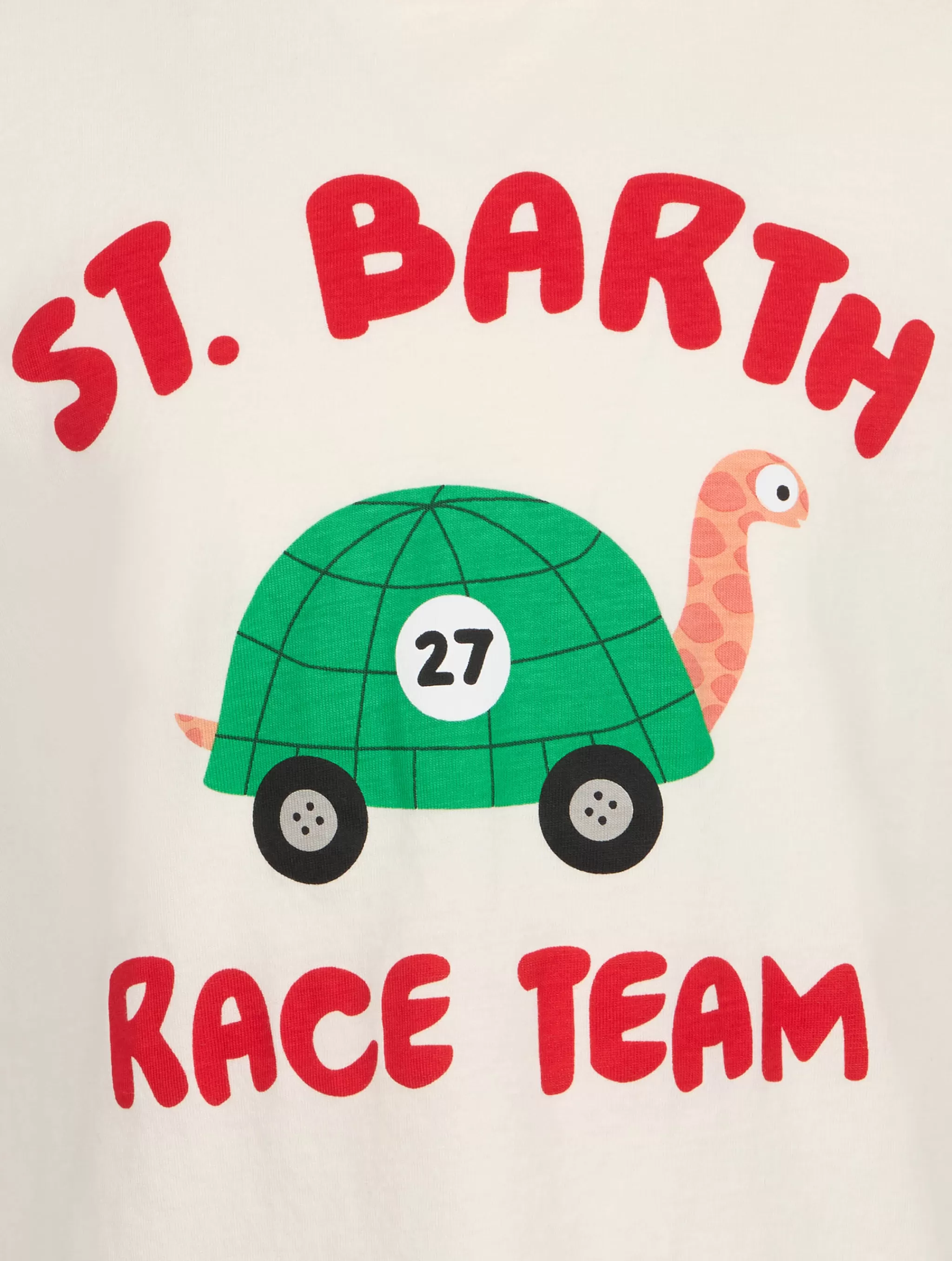 MC2 Saint Barth Boy cotton t-shirt with St. Barth race team print Shop