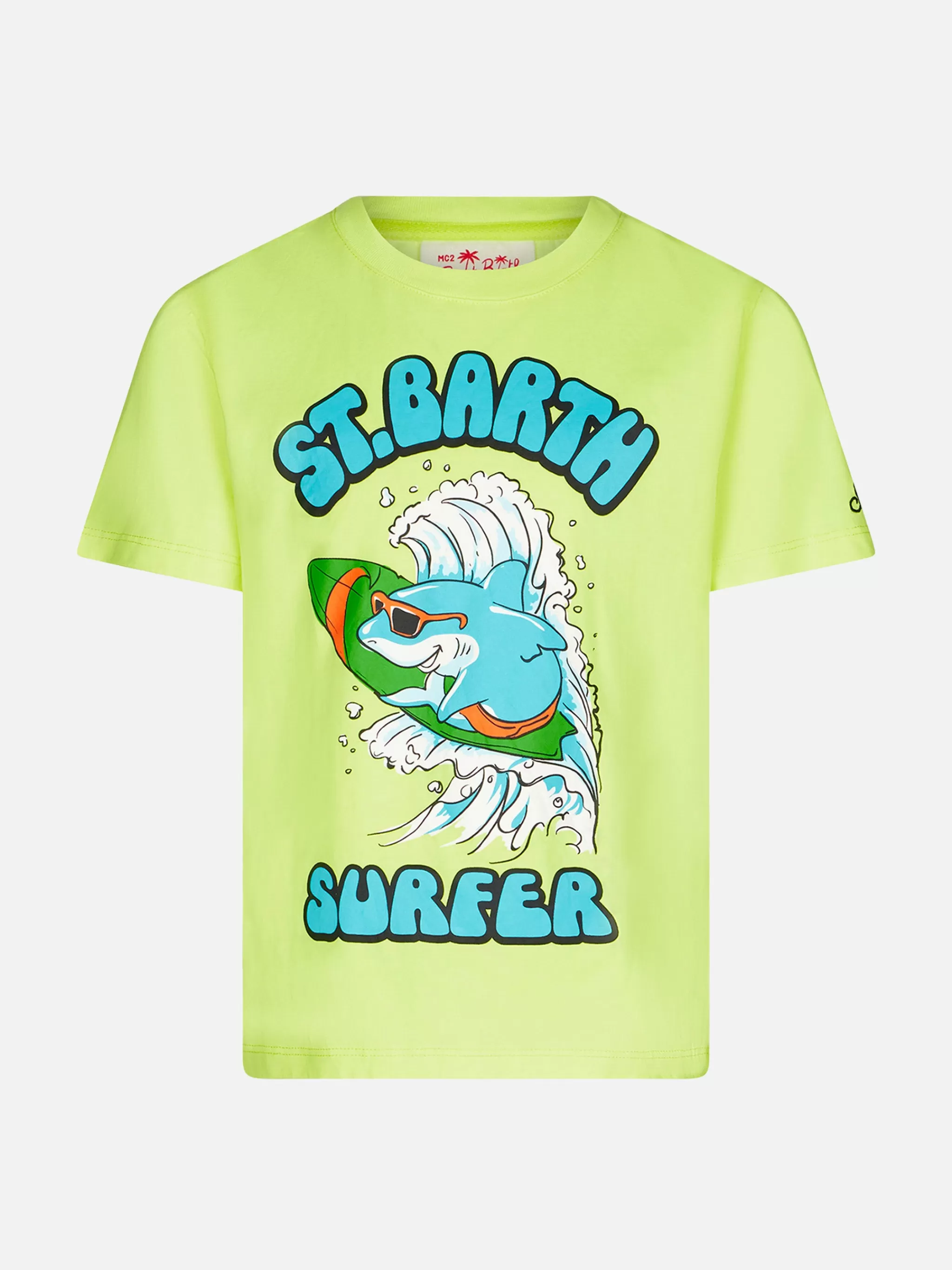 MC2 Saint Barth Boy cotton t-shirt with St. Barth Surfer print Sale