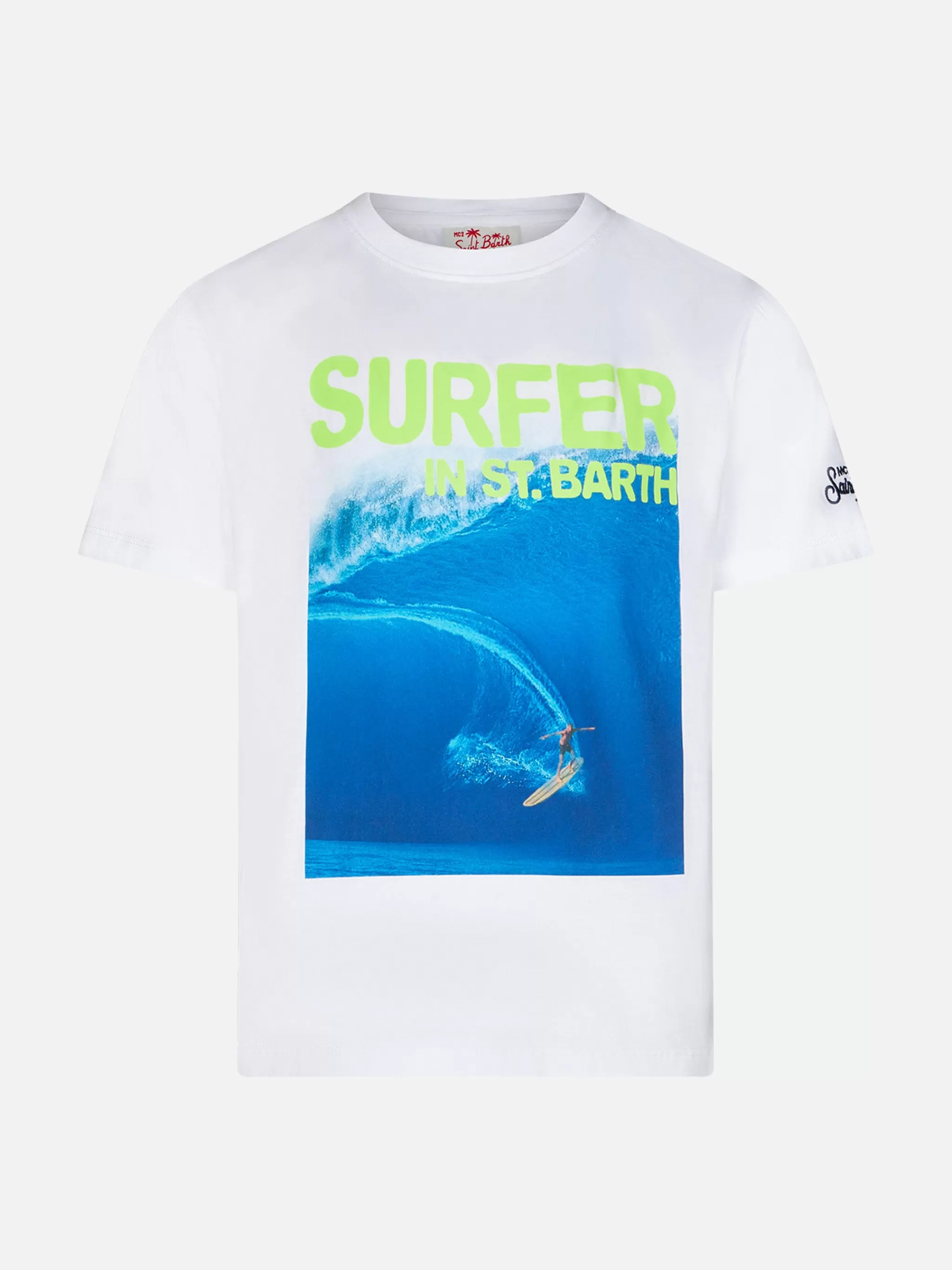 MC2 Saint Barth Boy cotton t-shirt with Surfer in St. Barth print Best