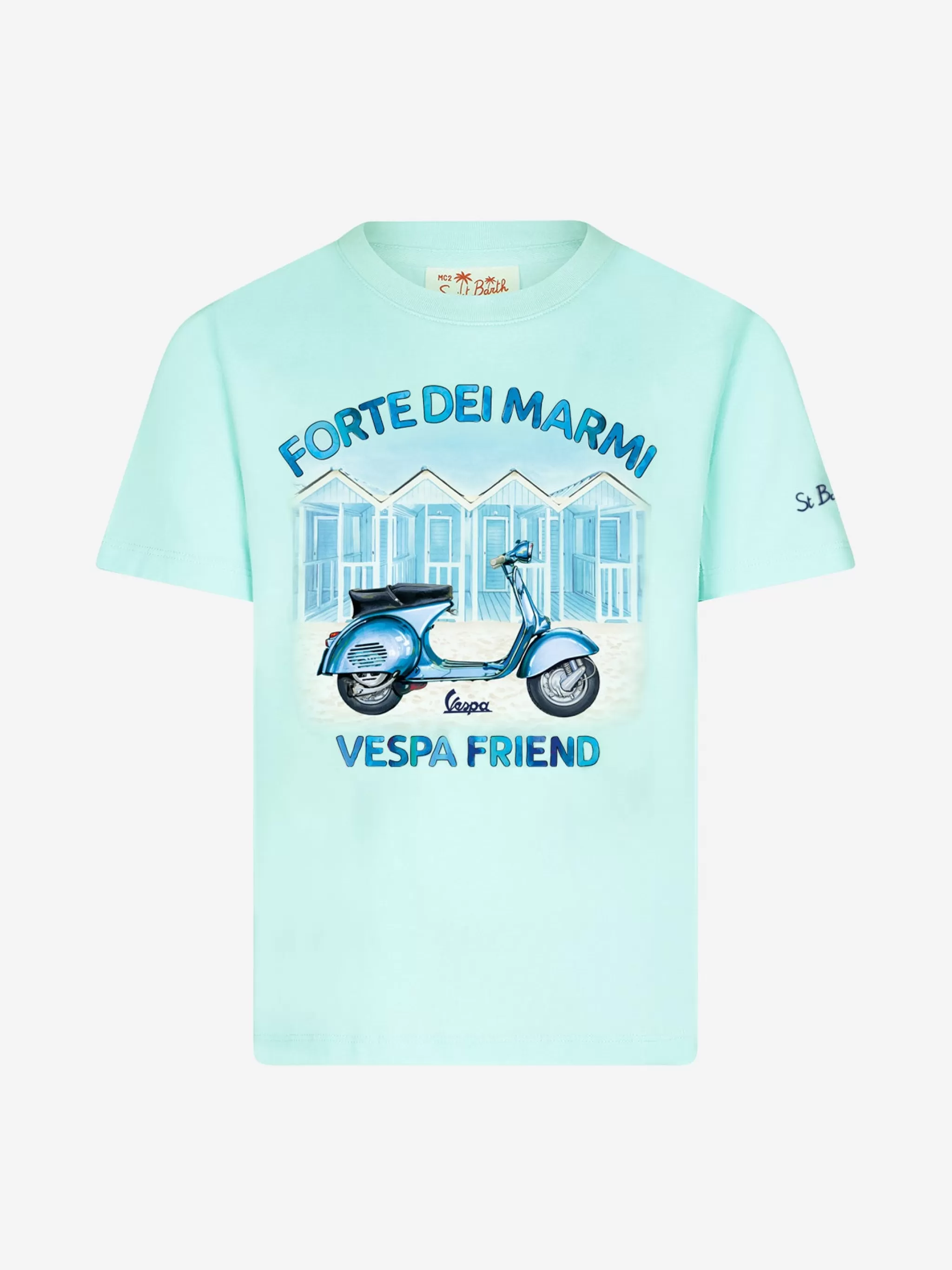 MC2 Saint Barth Boy cotton t-shirt with Vespa print | Vespa® Special Edition Best