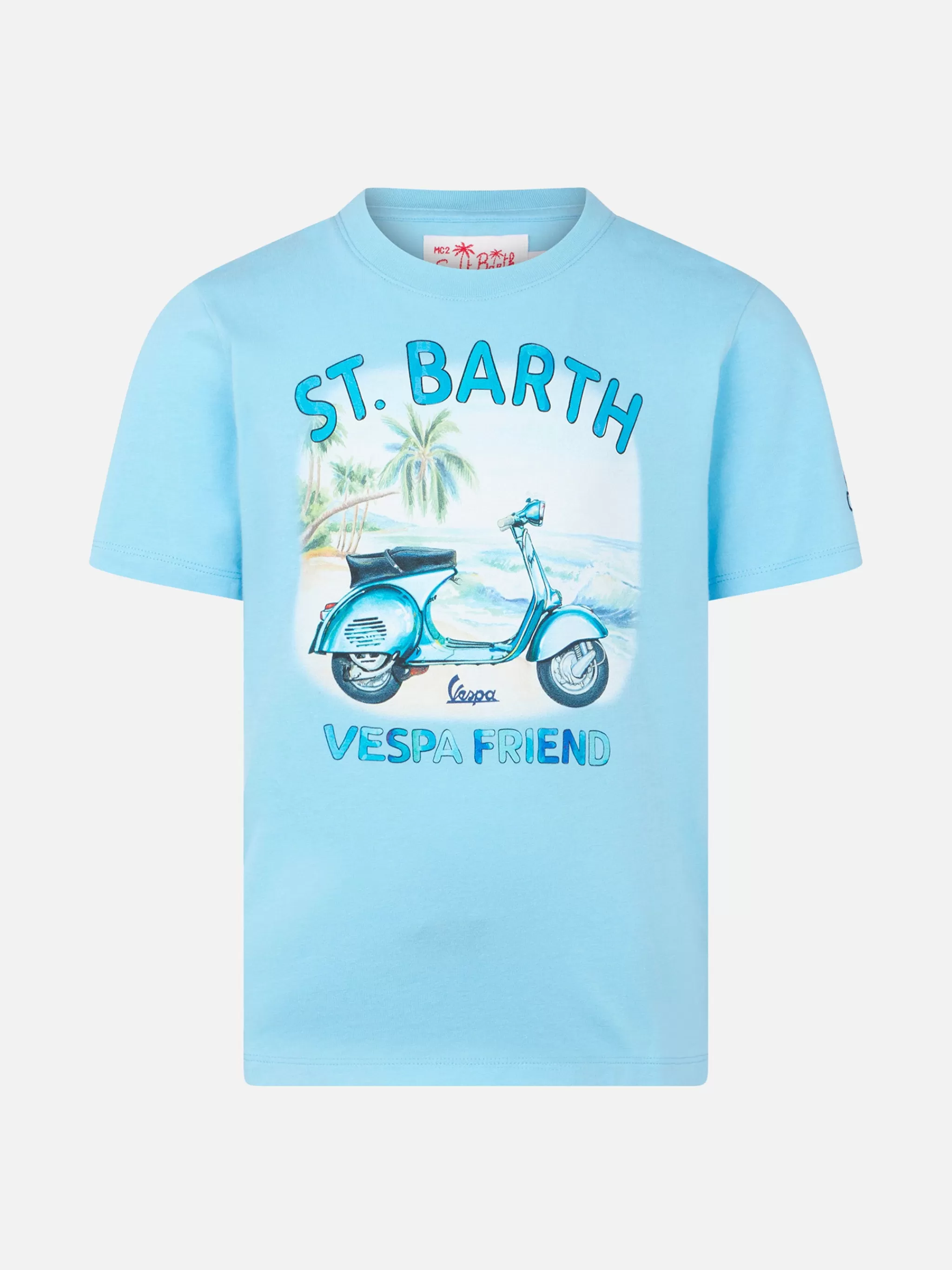 MC2 Saint Barth Boy cotton t-shirt with Vespa print | VESPA® SPECIAL EDITION Cheap