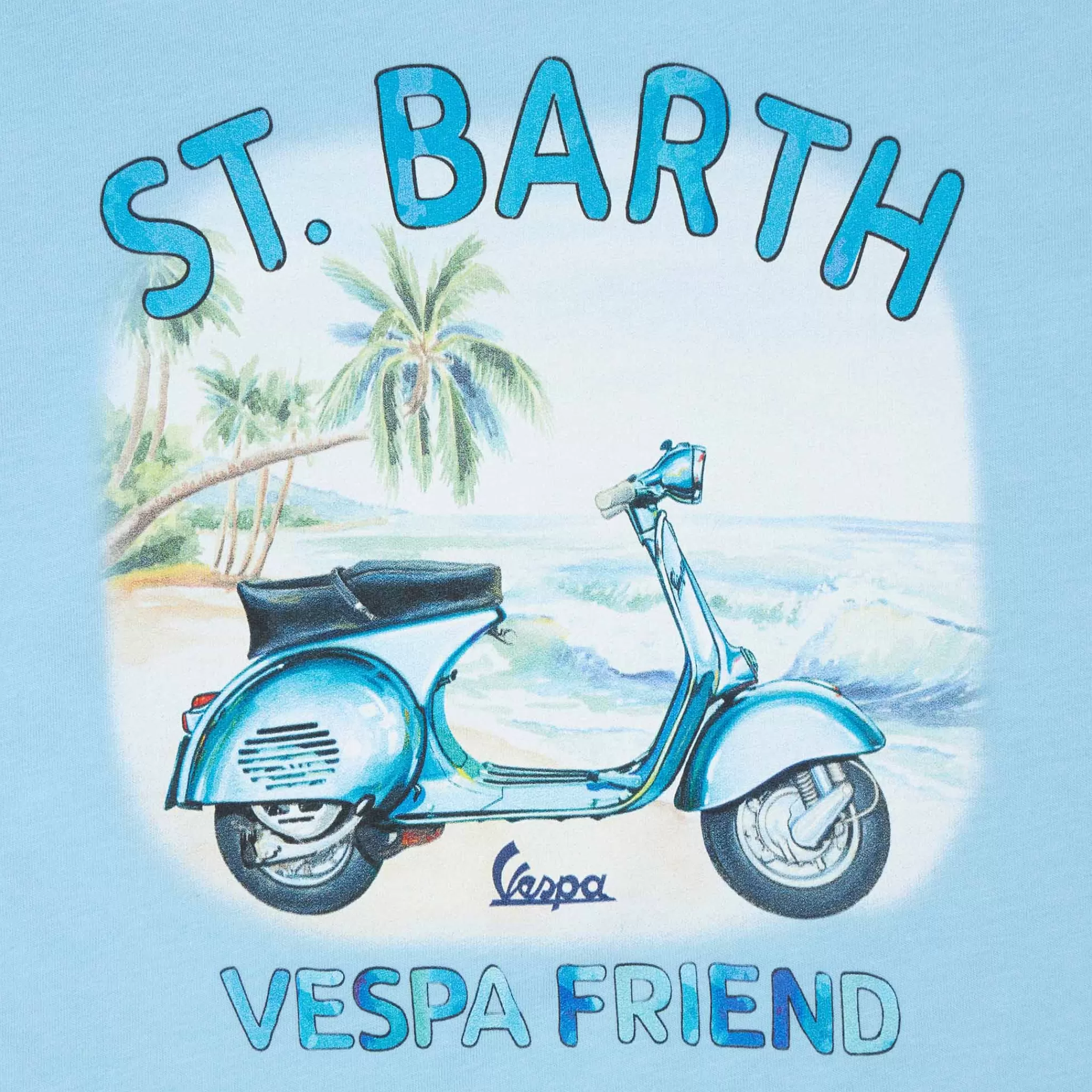 MC2 Saint Barth Boy cotton t-shirt with Vespa print | VESPA® SPECIAL EDITION Cheap