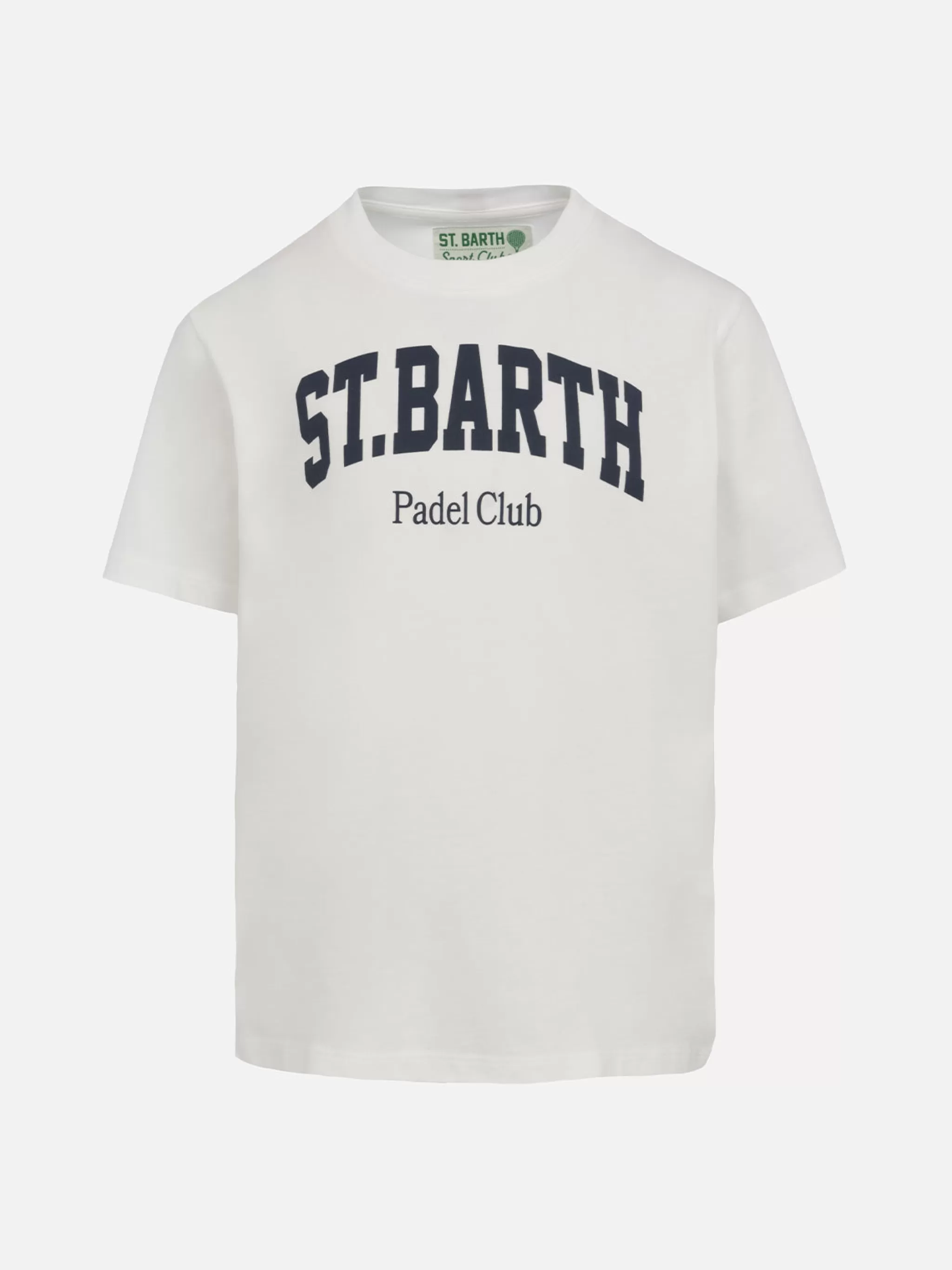 MC2 Saint Barth Boy cotton t-shirt withSt. Barth padel club print Online