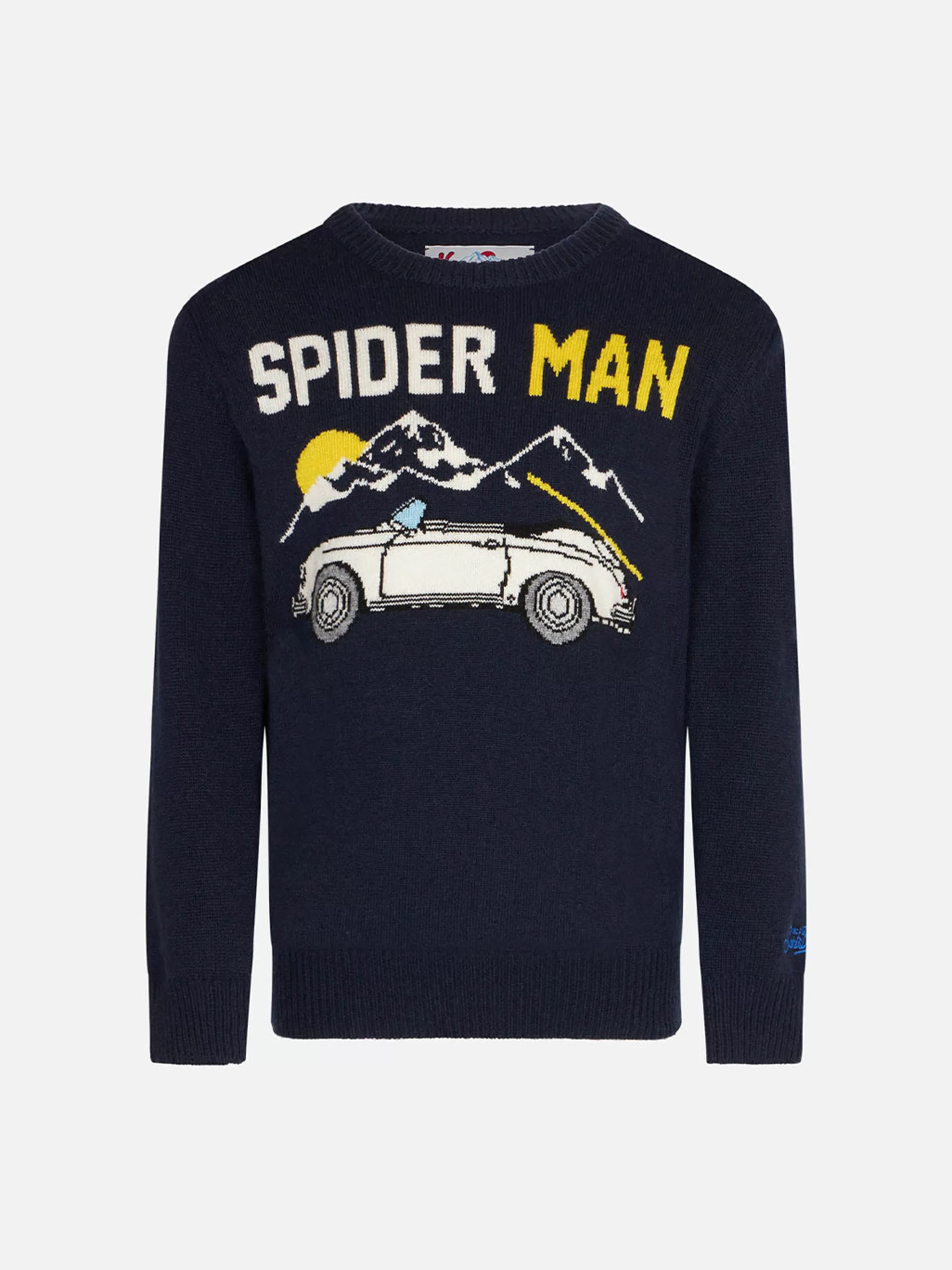 MC2 Saint Barth Boy crewneck sweater with car print Sale