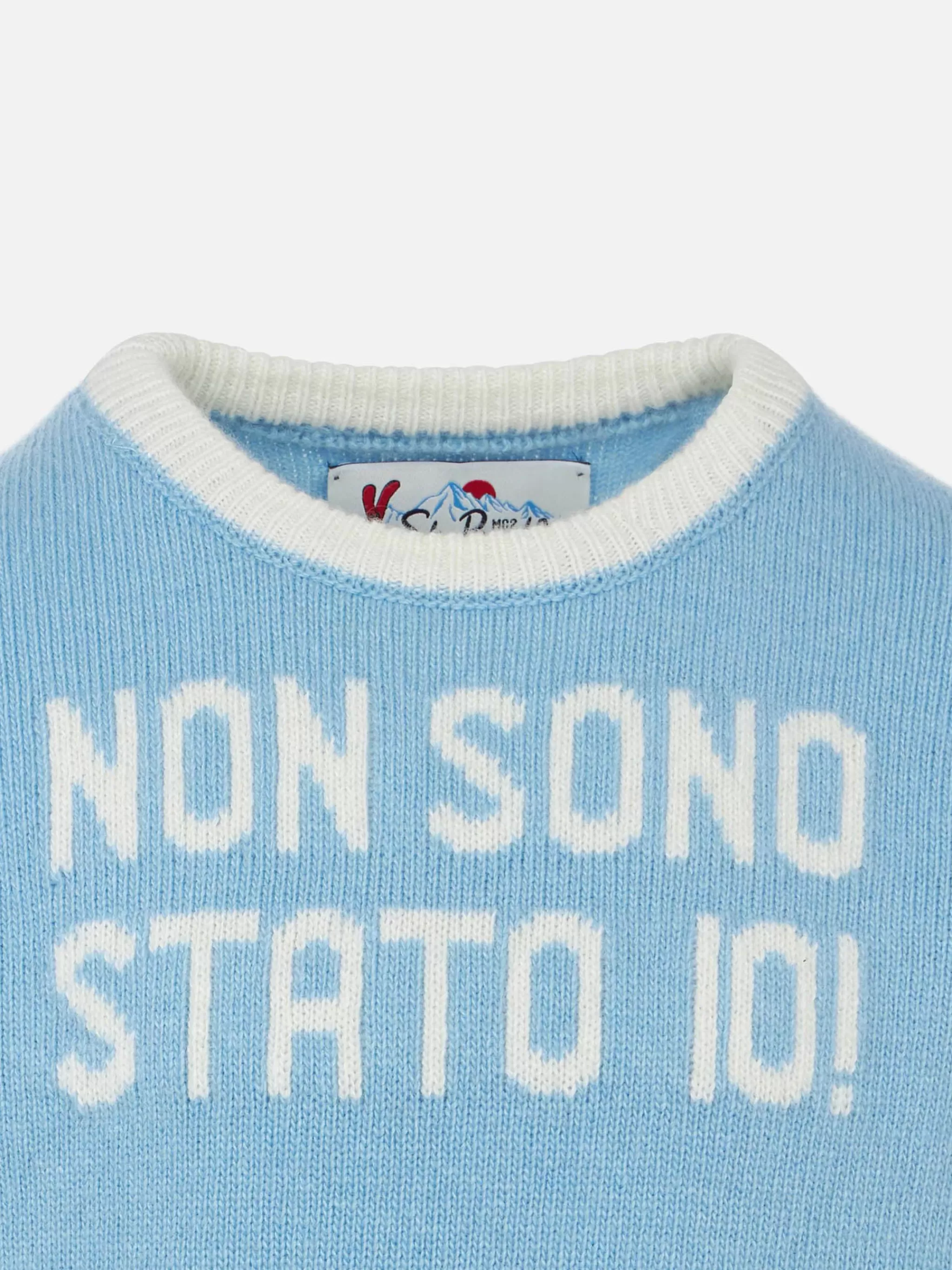 MC2 Saint Barth Boy crewneck sweater with Non Sono Stato Io print Sale