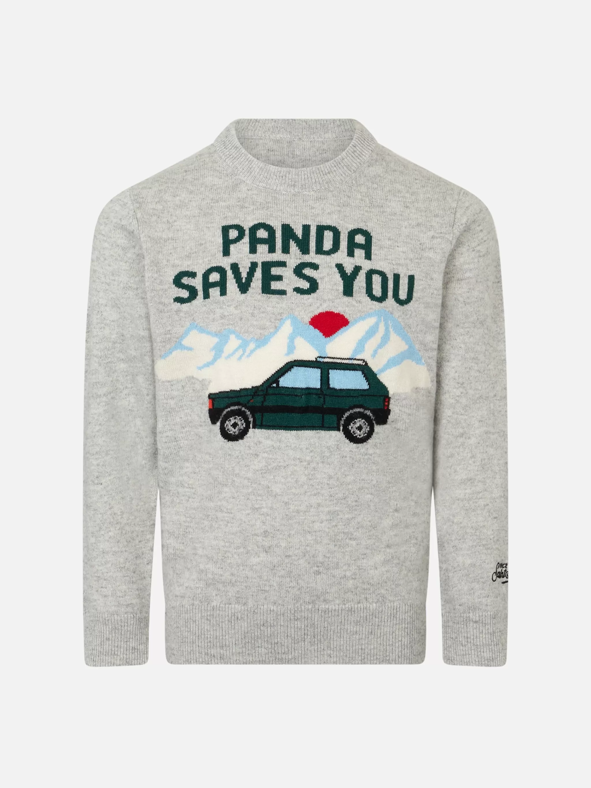 MC2 Saint Barth Boy crewneck sweater with Panda saves you jacquard Store