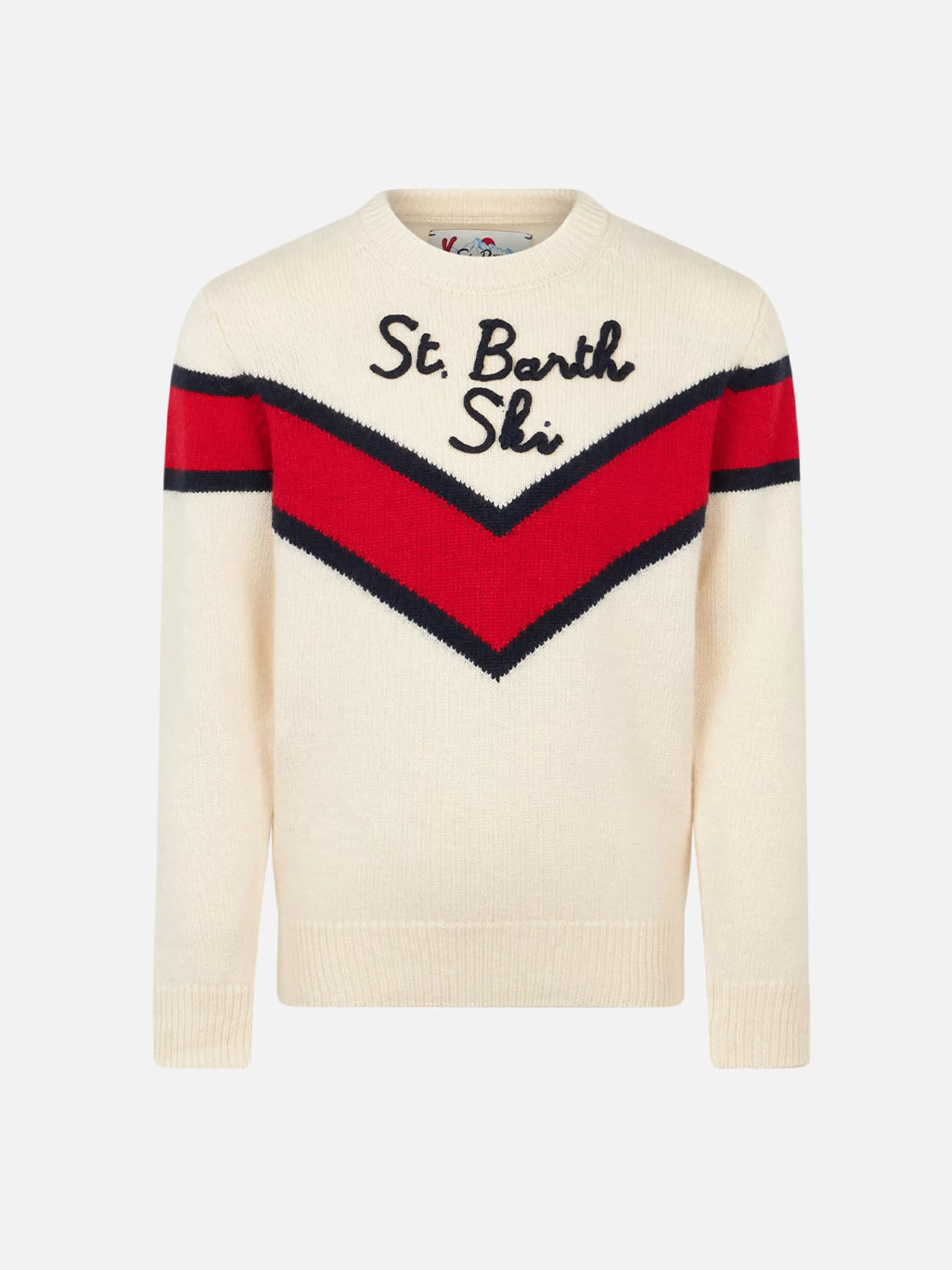 MC2 Saint Barth Boy crewneck sweater with Saint Barth ski embroidery Best