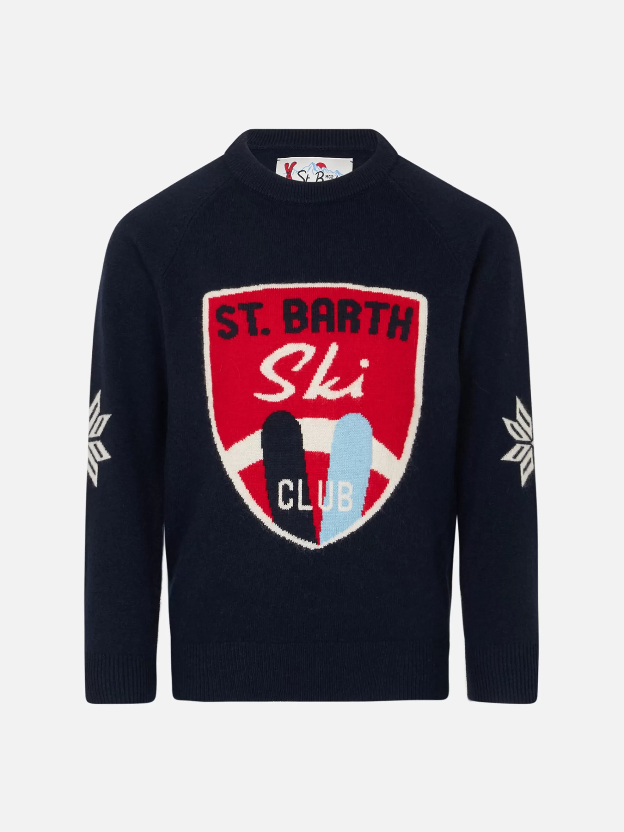 MC2 Saint Barth Boy crewneck sweater with St. Barth Ski Club print Fashion