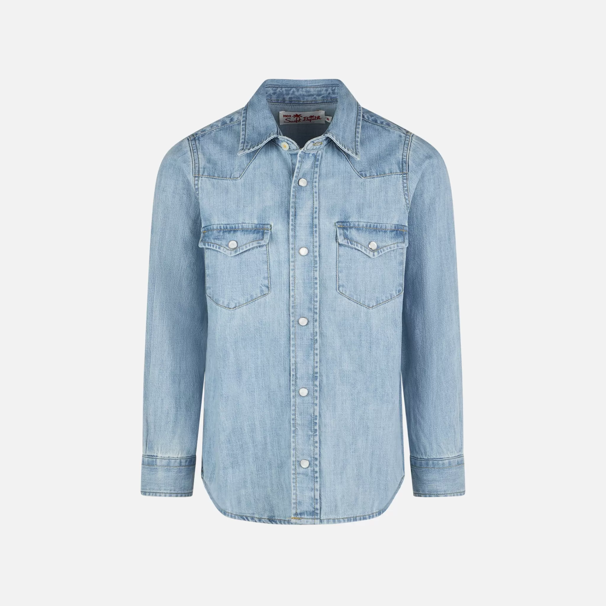 MC2 Saint Barth Boy denim linen shirt Hot