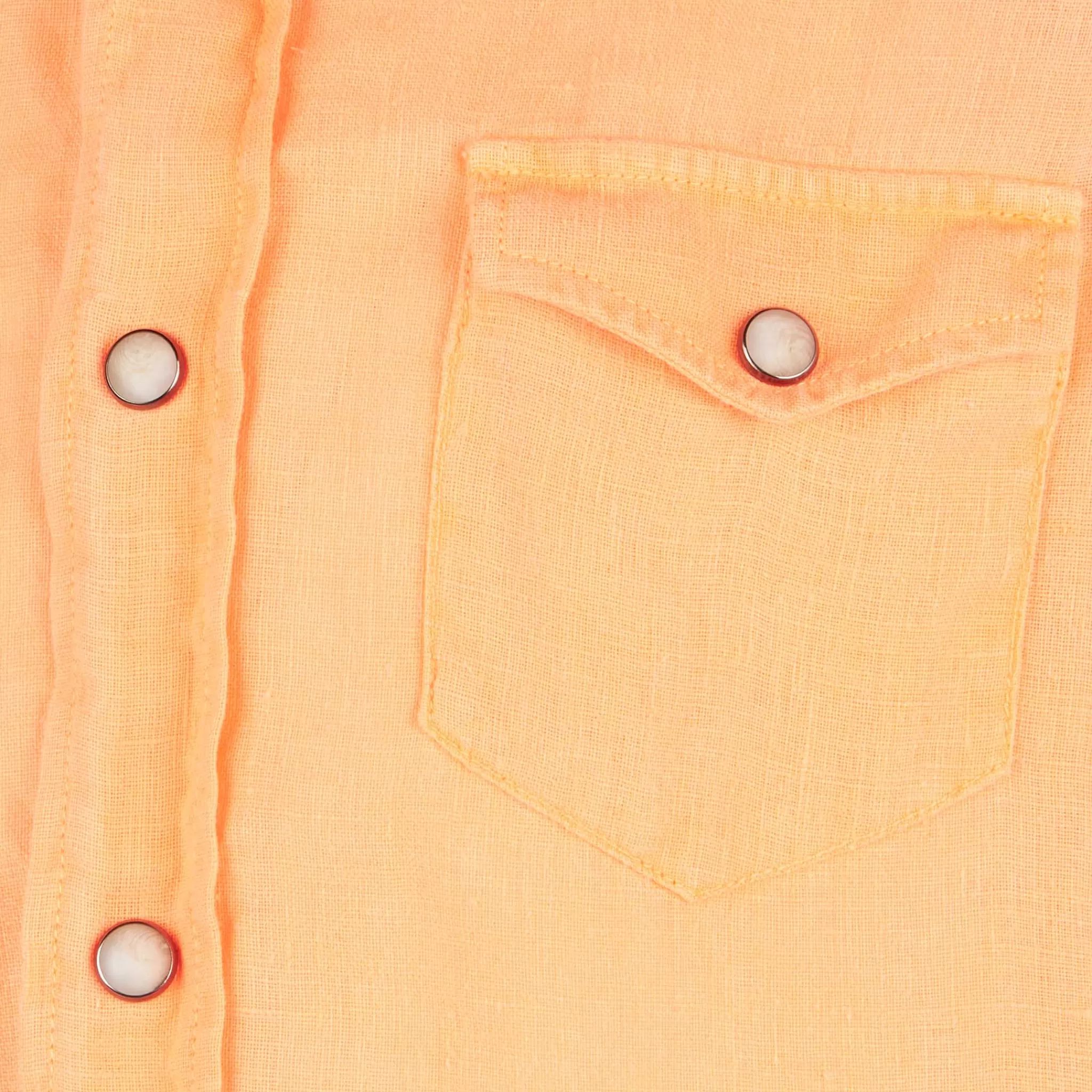 MC2 Saint Barth Boy fluo orange linen shirt Cheap