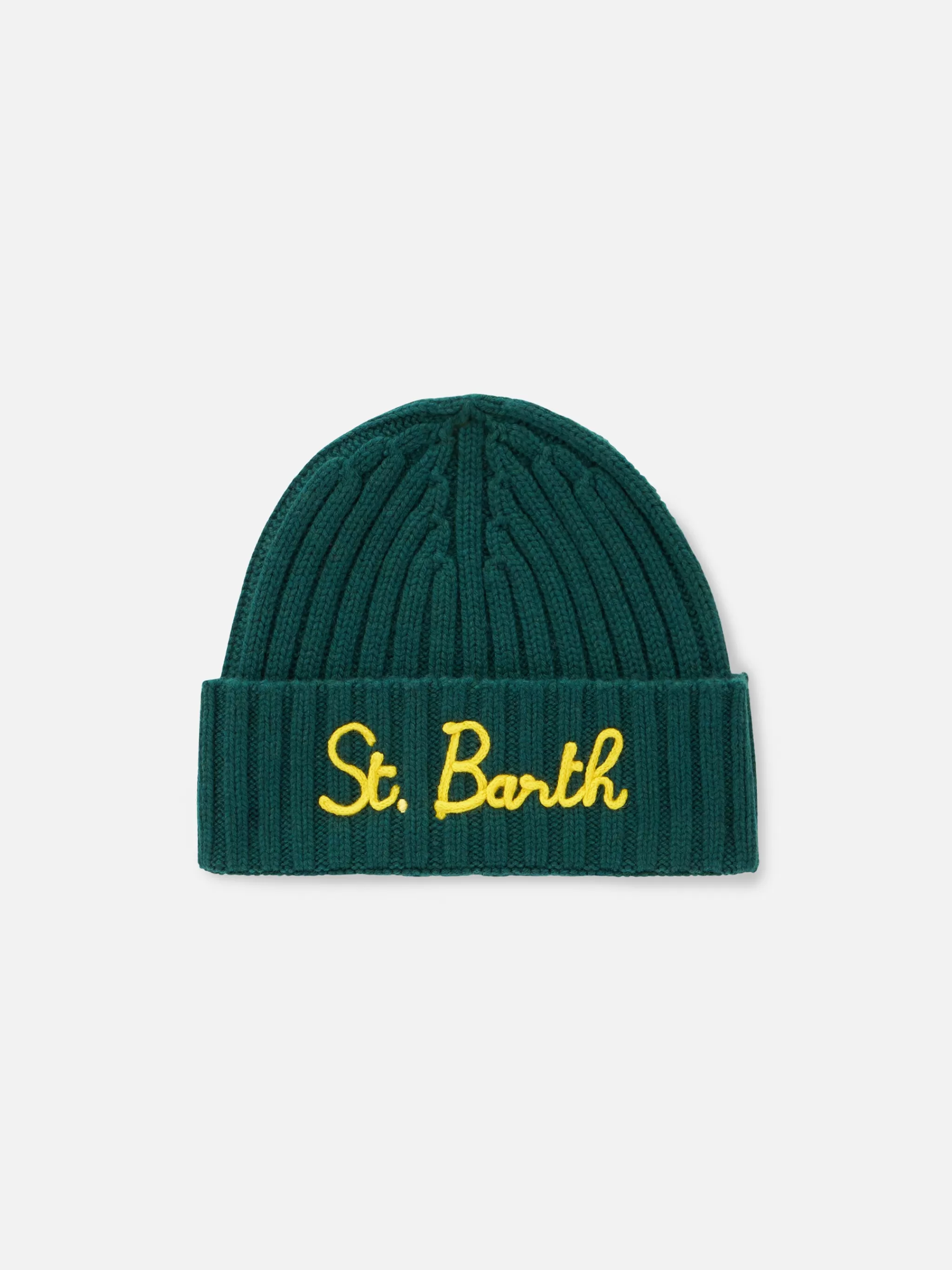 MC2 Saint Barth Boy green beanie with St. Barth embroidery Cheap