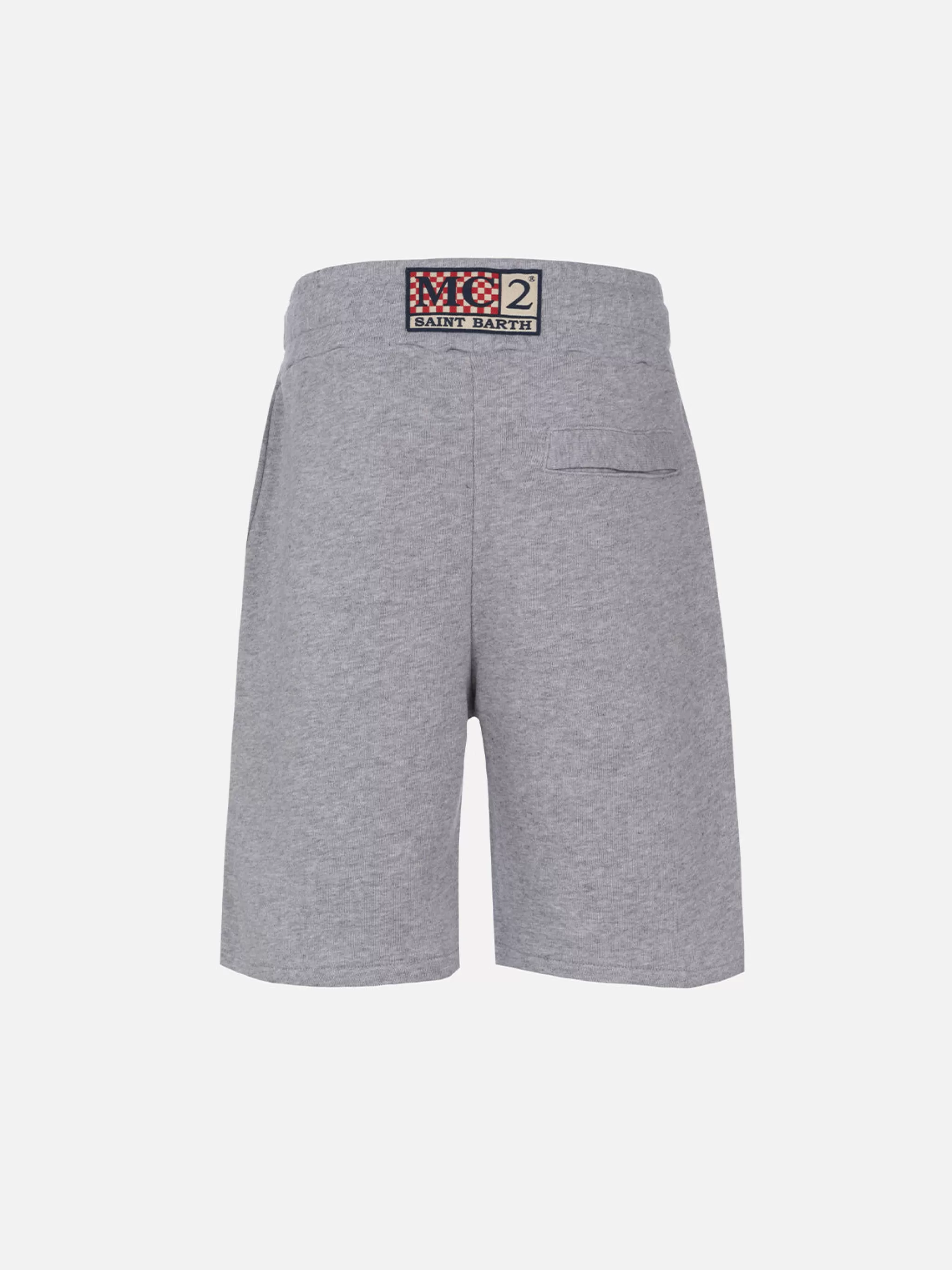 MC2 Saint Barth Boy grey cotton fleece bermuda shorts Randle Jr Cheap