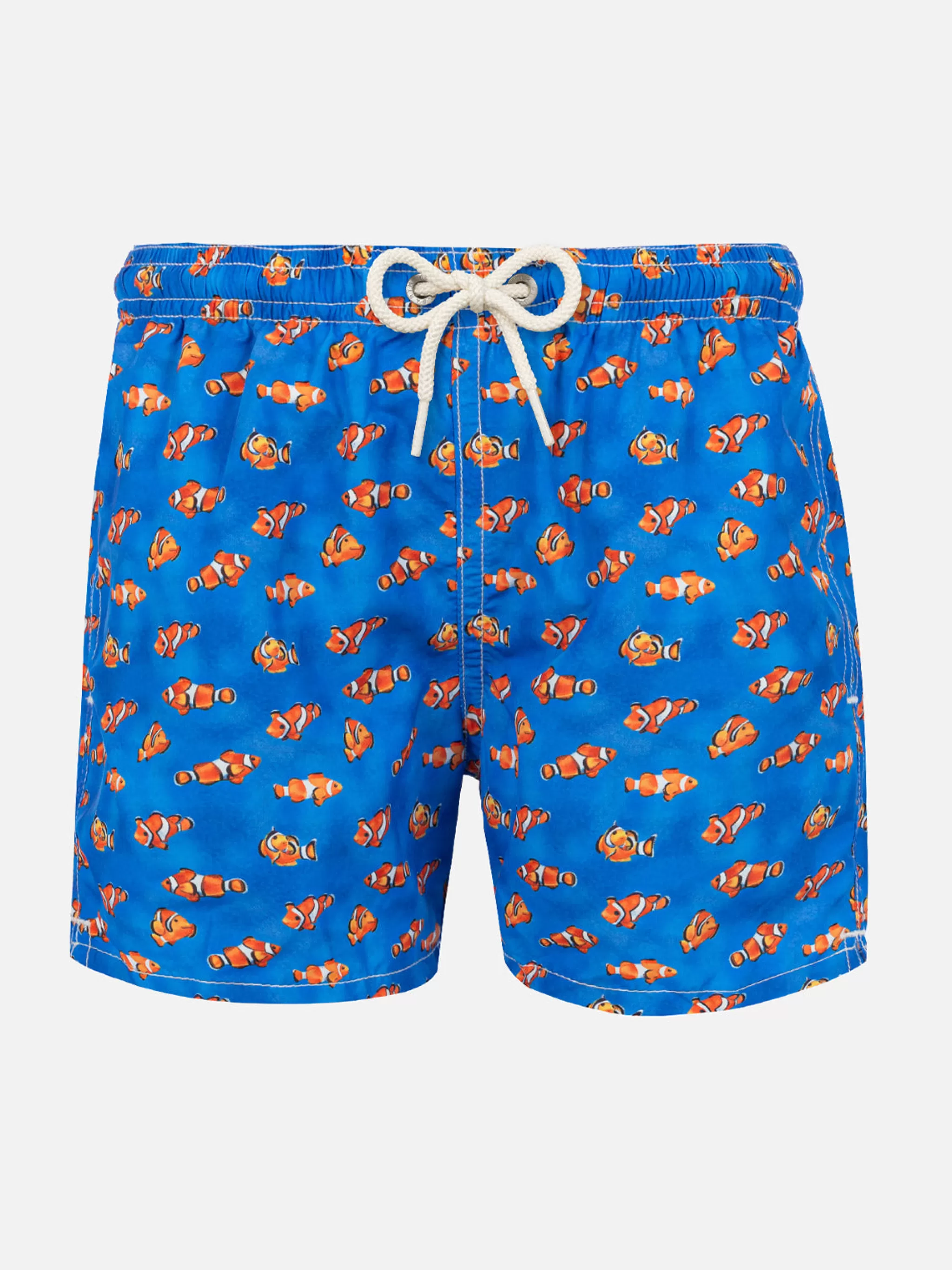 MC2 Saint Barth Boy light fabric swim shorts with clownfish print Hot