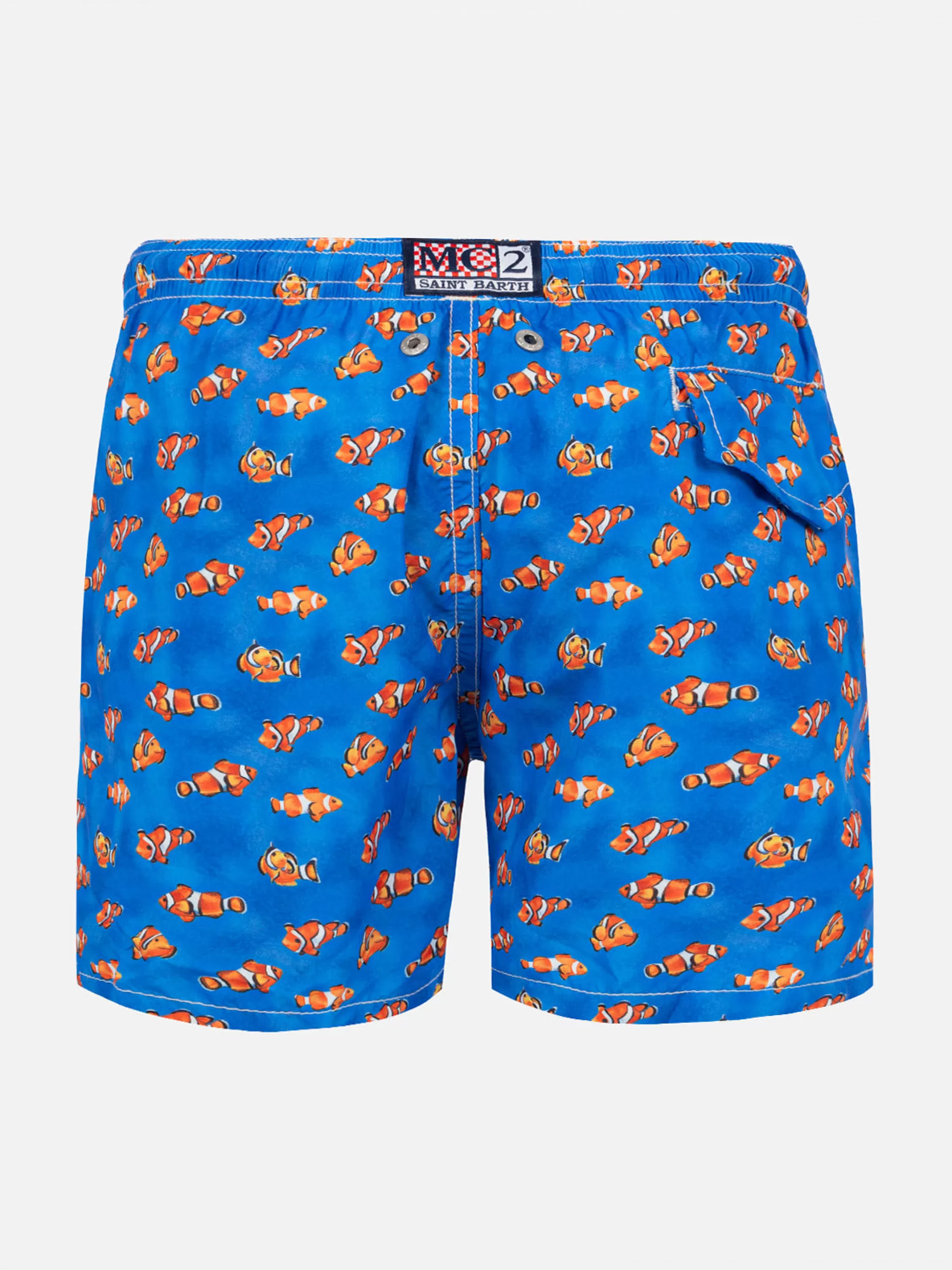 MC2 Saint Barth Boy light fabric swim shorts with clownfish print Hot