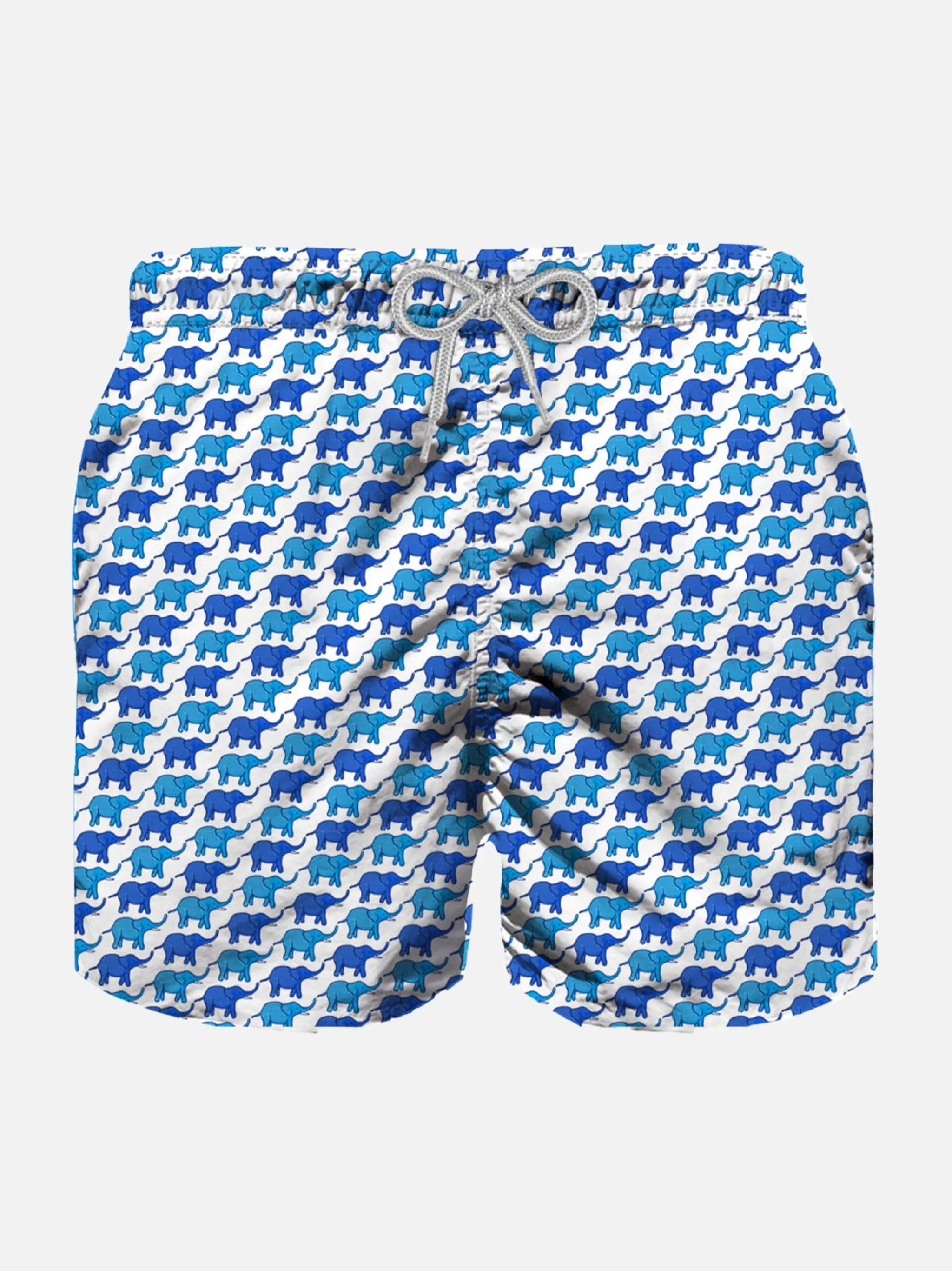 MC2 Saint Barth Boy light fabric swim shorts with elephant print Store