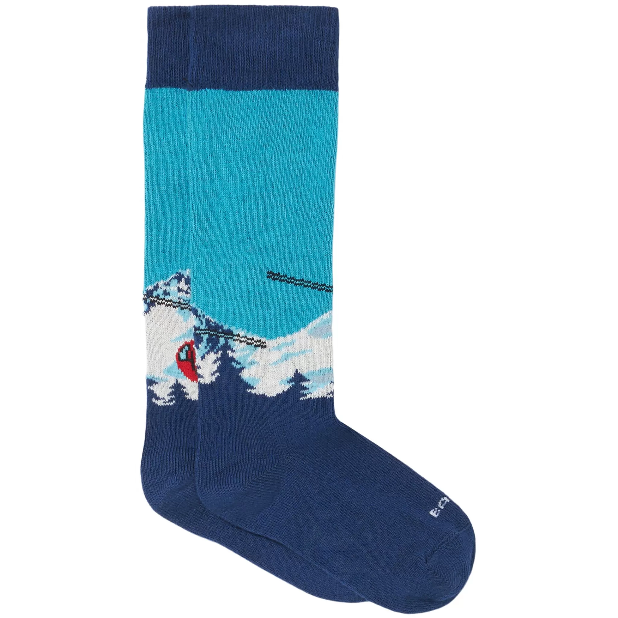 MC2 Saint Barth Boy long socks with mountain postcard print New