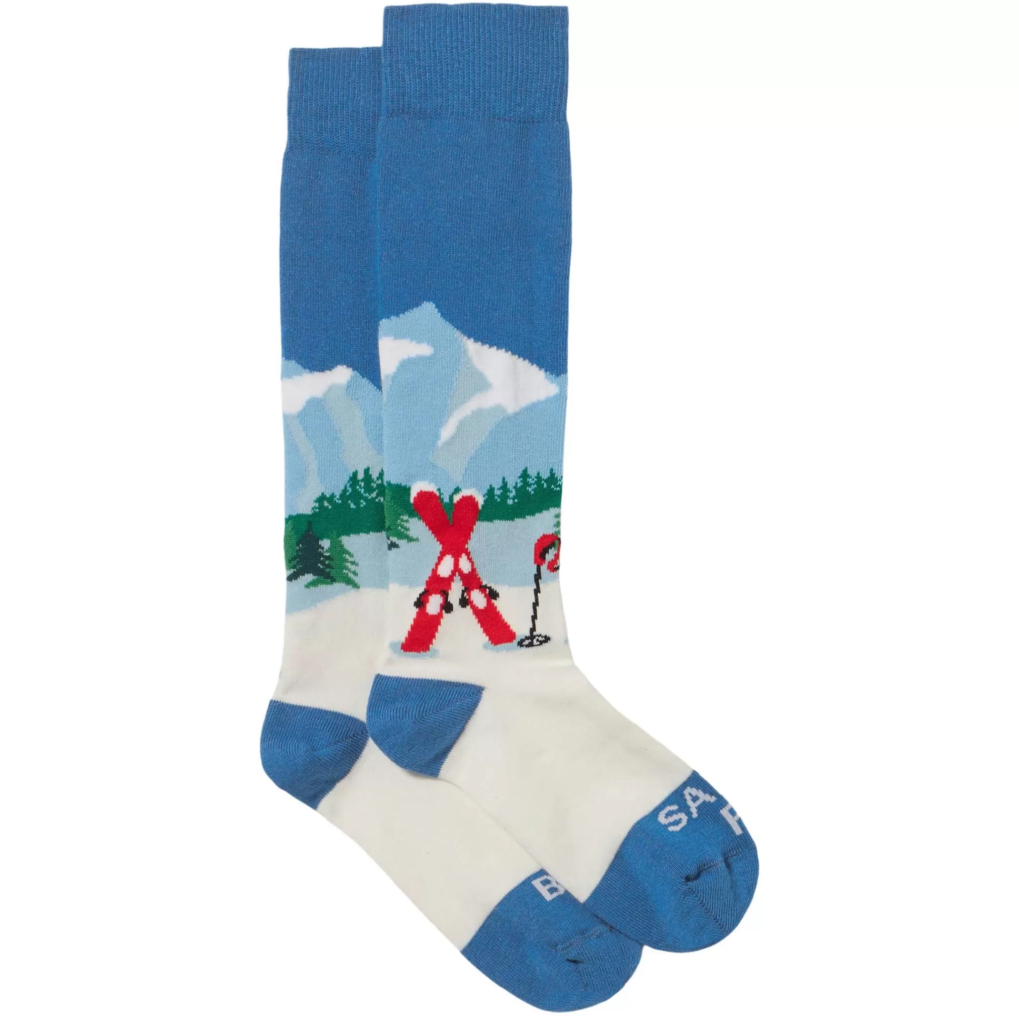 MC2 Saint Barth Boy long socks with mountains postcard print Best