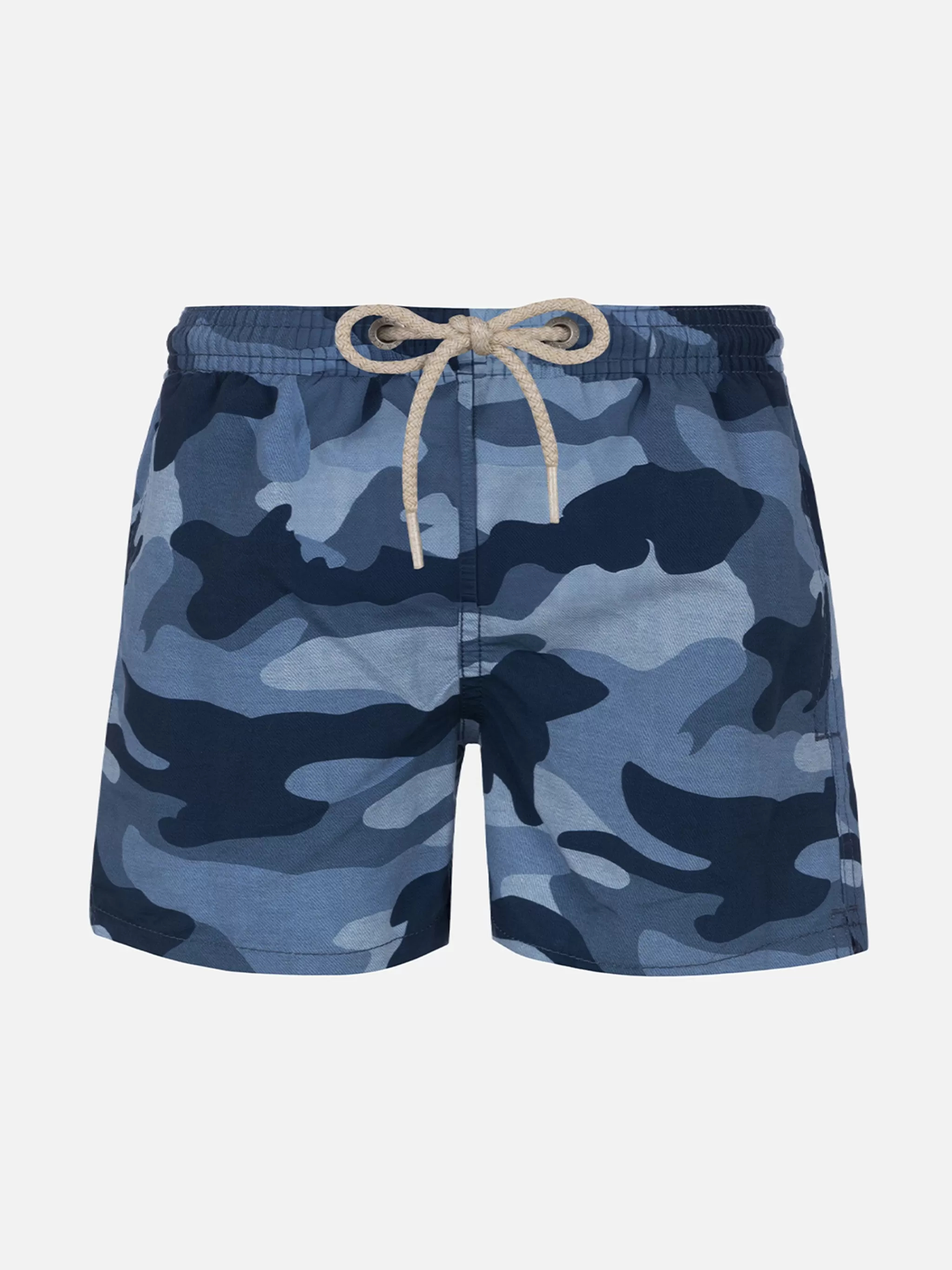 MC2 Saint Barth Boy mid-length Jean swim-shorts with camouflage print Store